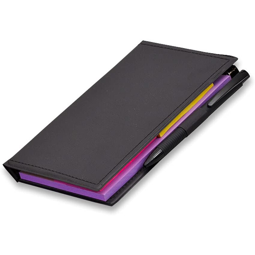 Coi Desk Organizer, Notepad Memo Holder With Colorful Sticky Notes Set Gift With Pen (Lavender)