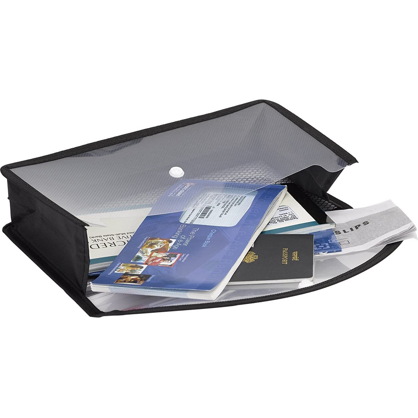 More Buy Cheque Book/Document/Passbook/Cosmetics/Passport Organizer Pouches With Flexi Button (Pack Of 4) (Multicolour)