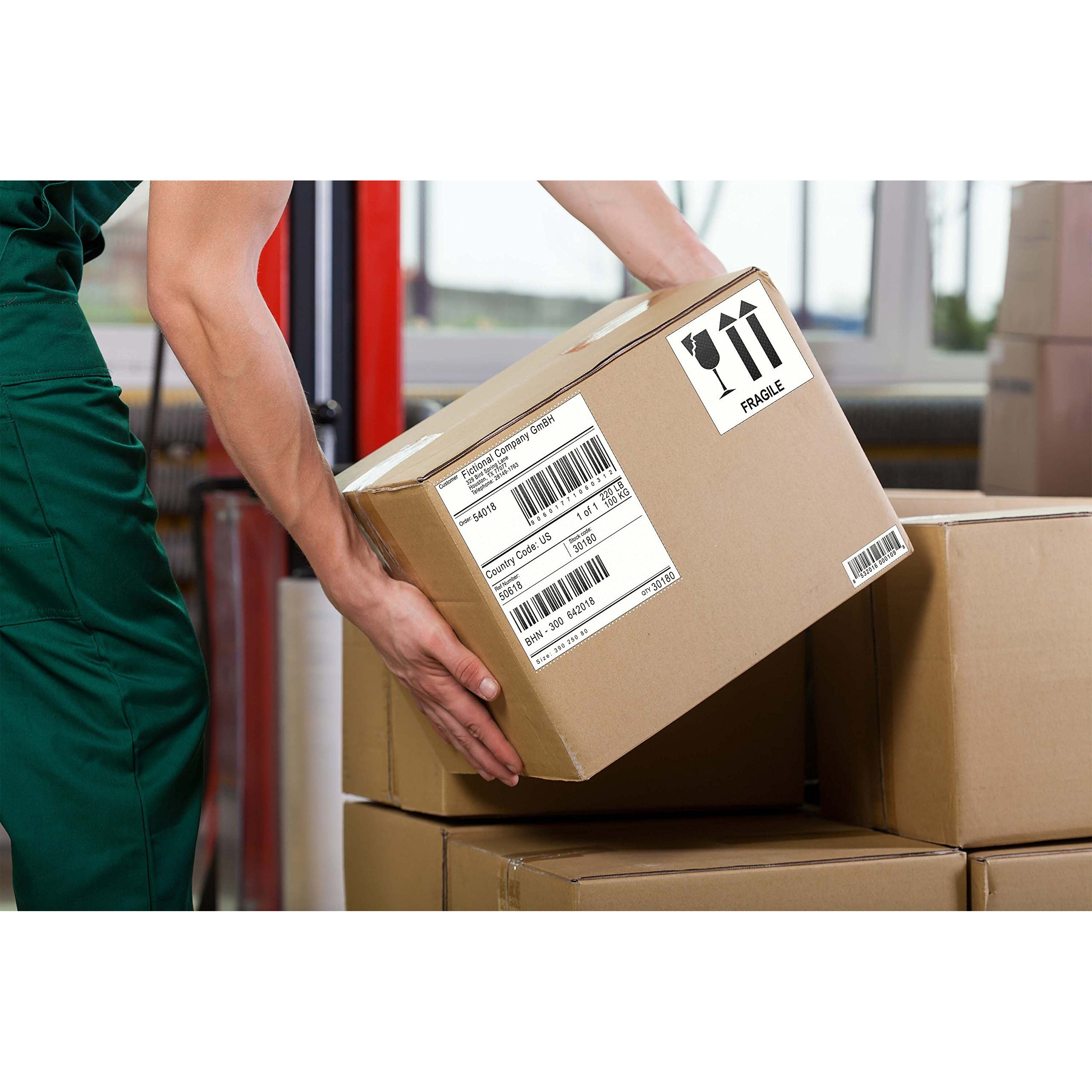 Securement Direct Thermal Barcode Labels Stickers - 4" X 6" (4 X 6 Inches -250 Label Per Rolls) (1 Roll)