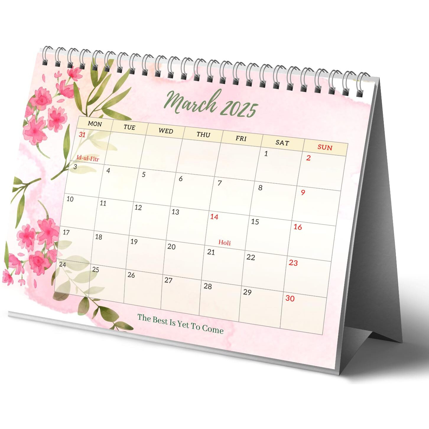 Lauret Blanc Desk Calendar 2025 Planner And Organizer- A5 Size, Monthly Grid View, Notes Section, Home And Office Calendar (Colour 12 A5 Size)
