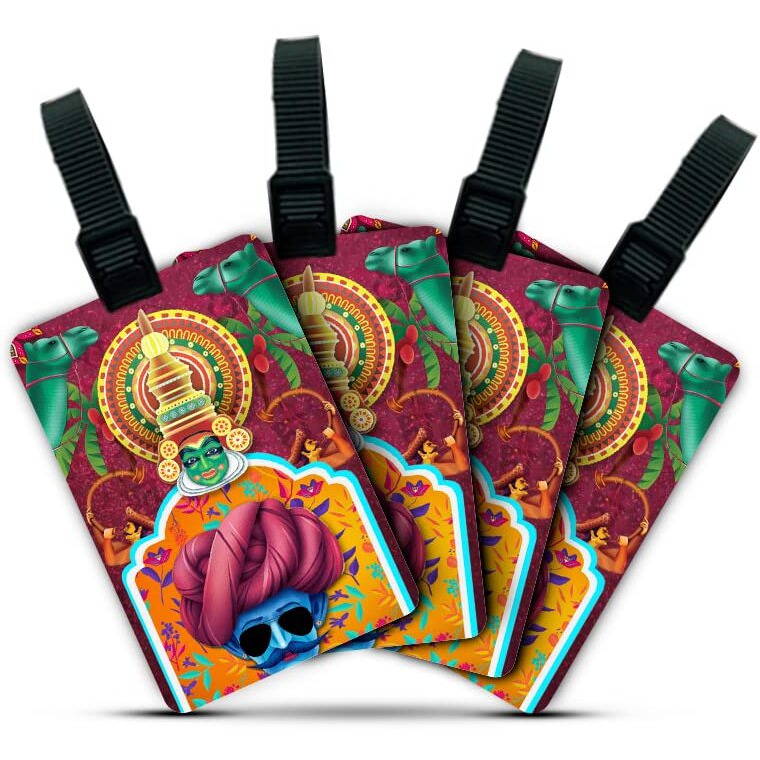 Ultra 3D Luggage Tag For Suitcase & School Bags | Set Of 4 | Incredible India