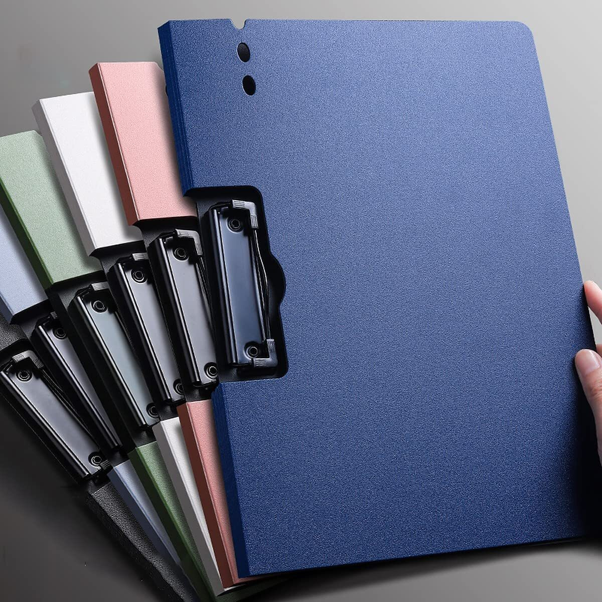 Wolpin Clipboards (Set Of 2) A4 Size File Folder Clipboards - Multi-Functional Clipboard For Students And Professionals Artists For Office And School Use, Blue