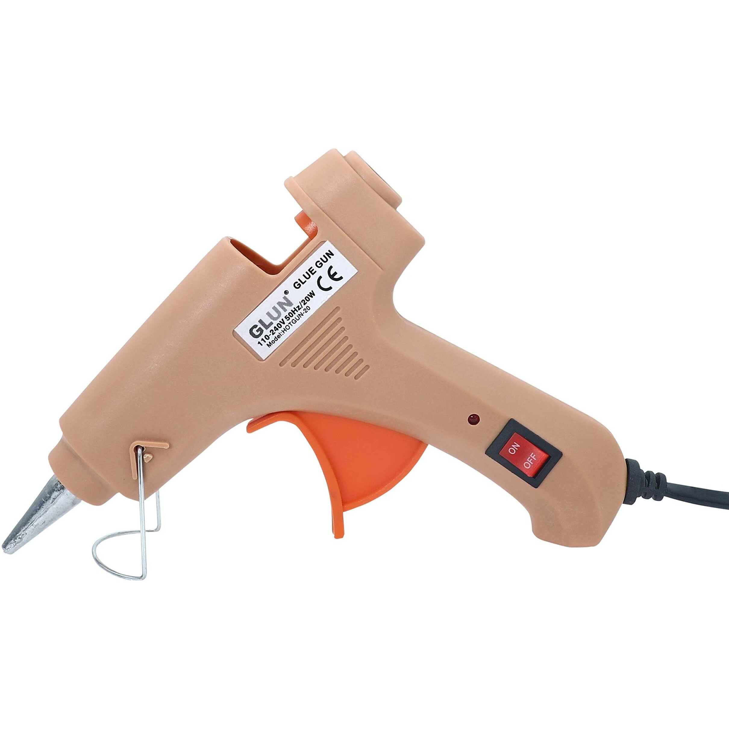20W 20 Watt 7Mm Hot Melt Glue Gun With On Off Switch And Led Indicator (Free 10 Transparent Glue Sticks)
