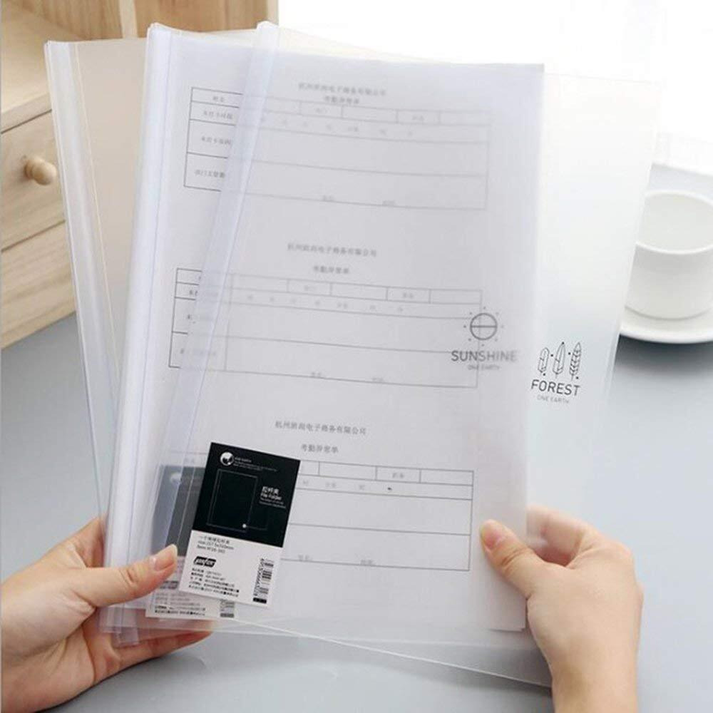 More Buy Plastic File Folder For Document Sliding Bar Report Covers,30 Sheet Capacity, Transparent Resume Presentation File Folders Organizer Binder For A4 Size Paper.(Pack Of 20)