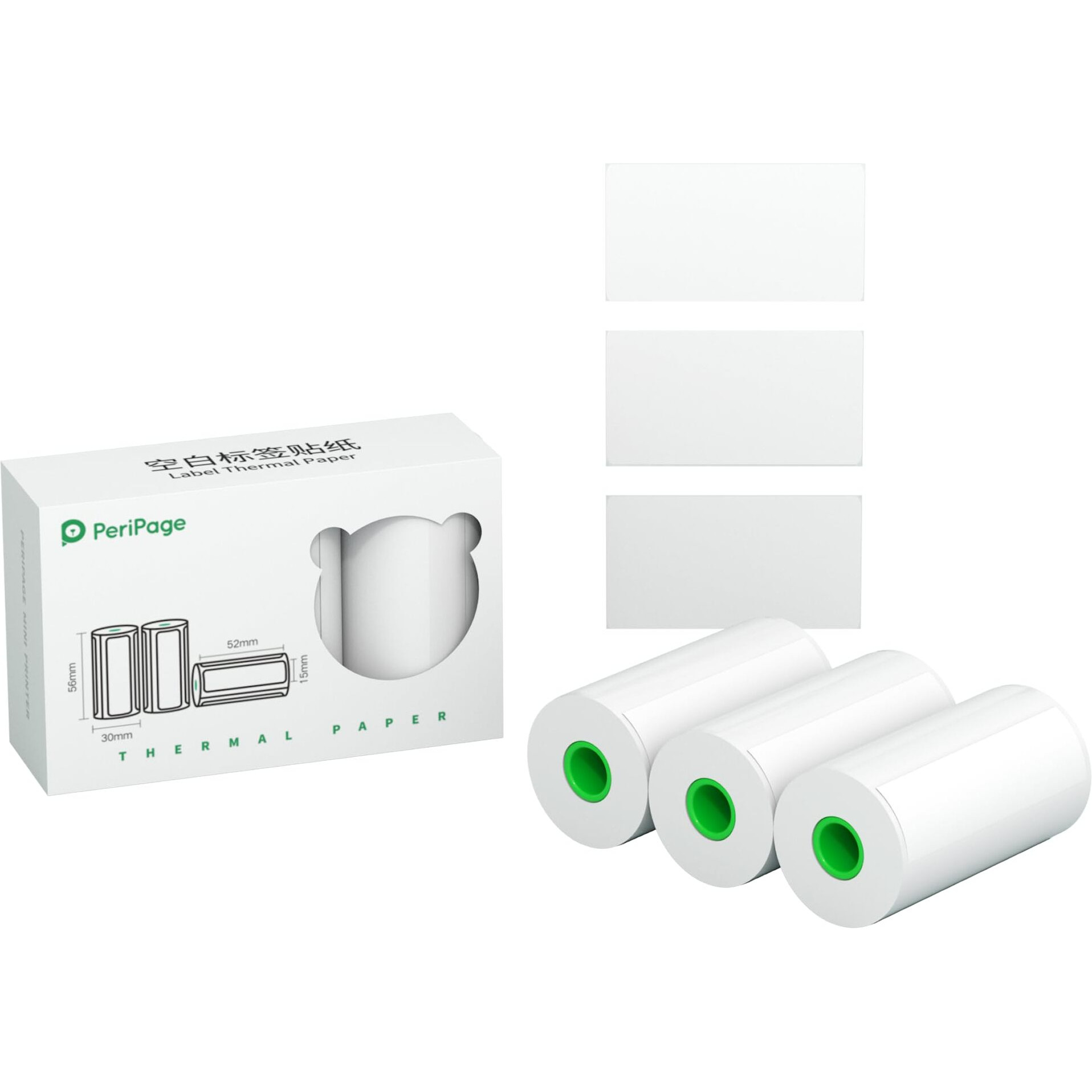 Periperi Peripage 56X30Mm (2Inch) 30Mm Label Thermal Paper (Self-Adhesive) For A6, A6 Hd,A8, A9S Max, A40 And Other 2Inch Thermal Printers. (30Mm Label Thermal Paper)