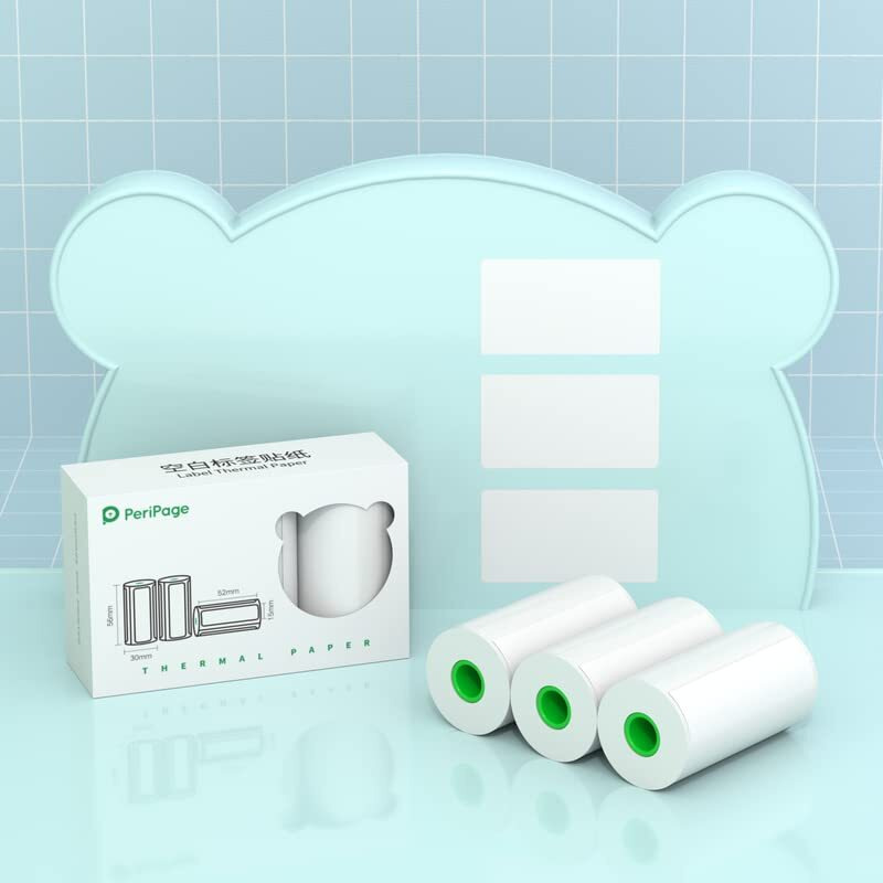 Periperi Peripage 56X30Mm (2Inch) 30Mm Label Thermal Paper (Self-Adhesive) For A6, A6 Hd,A8, A9S Max, A40 And Other 2Inch Thermal Printers. (30Mm Label Thermal Paper)