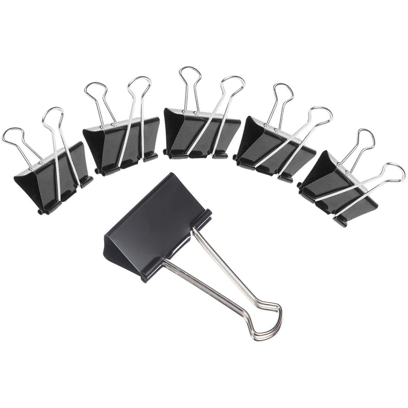 Bambalio Binder Clips 15Mm Black Set Of 144 Pieces