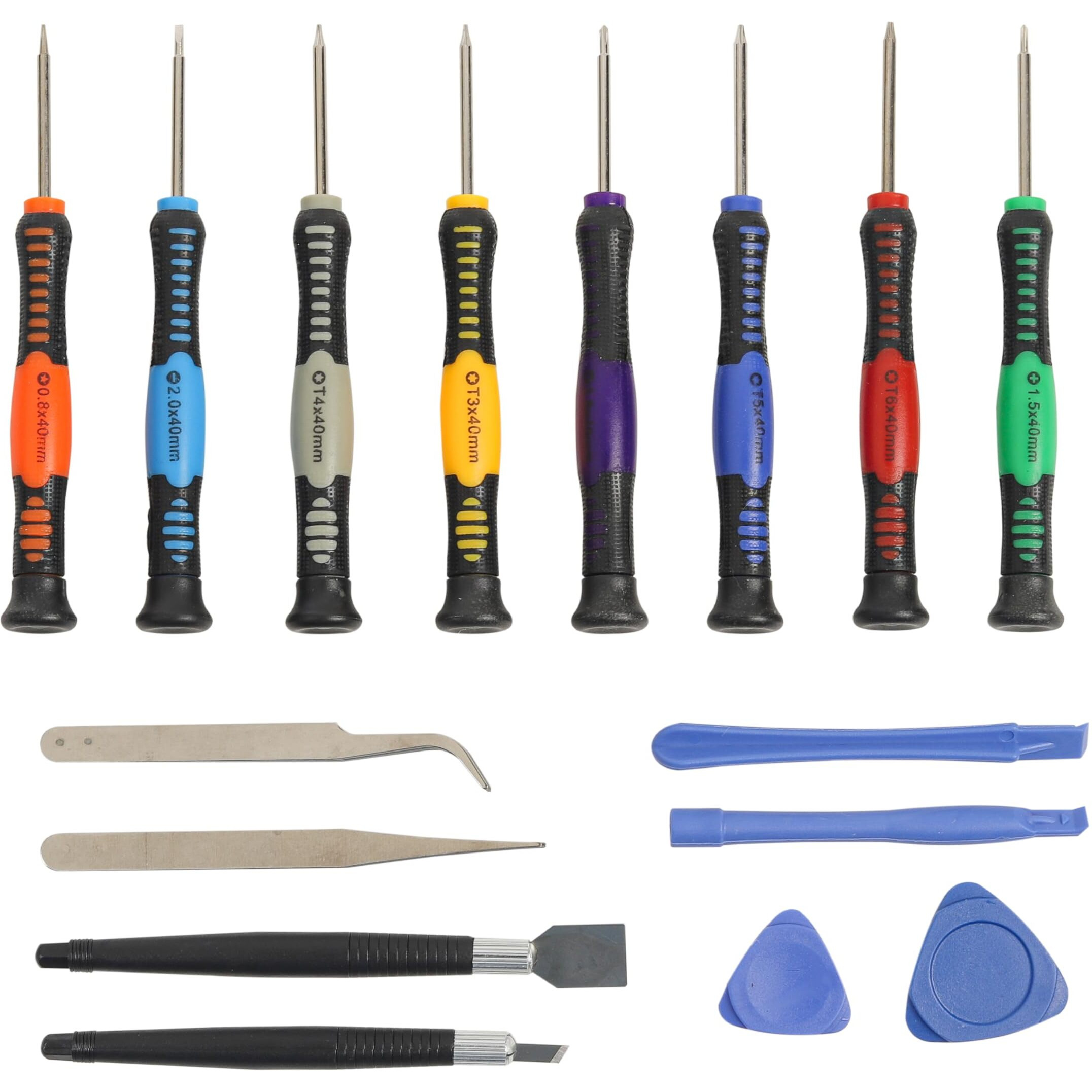 Spartan Screwdriver Set - 8Screwdrivers Includes Torx, Phillips 1.5 & 1.2, Flathead 2.0, Tri-Point 0.6 And 2Triangle Paddles, 2Mount Bars, 1Graver, 1Scraper, 2Tweezers (Spa-16Pcskit)