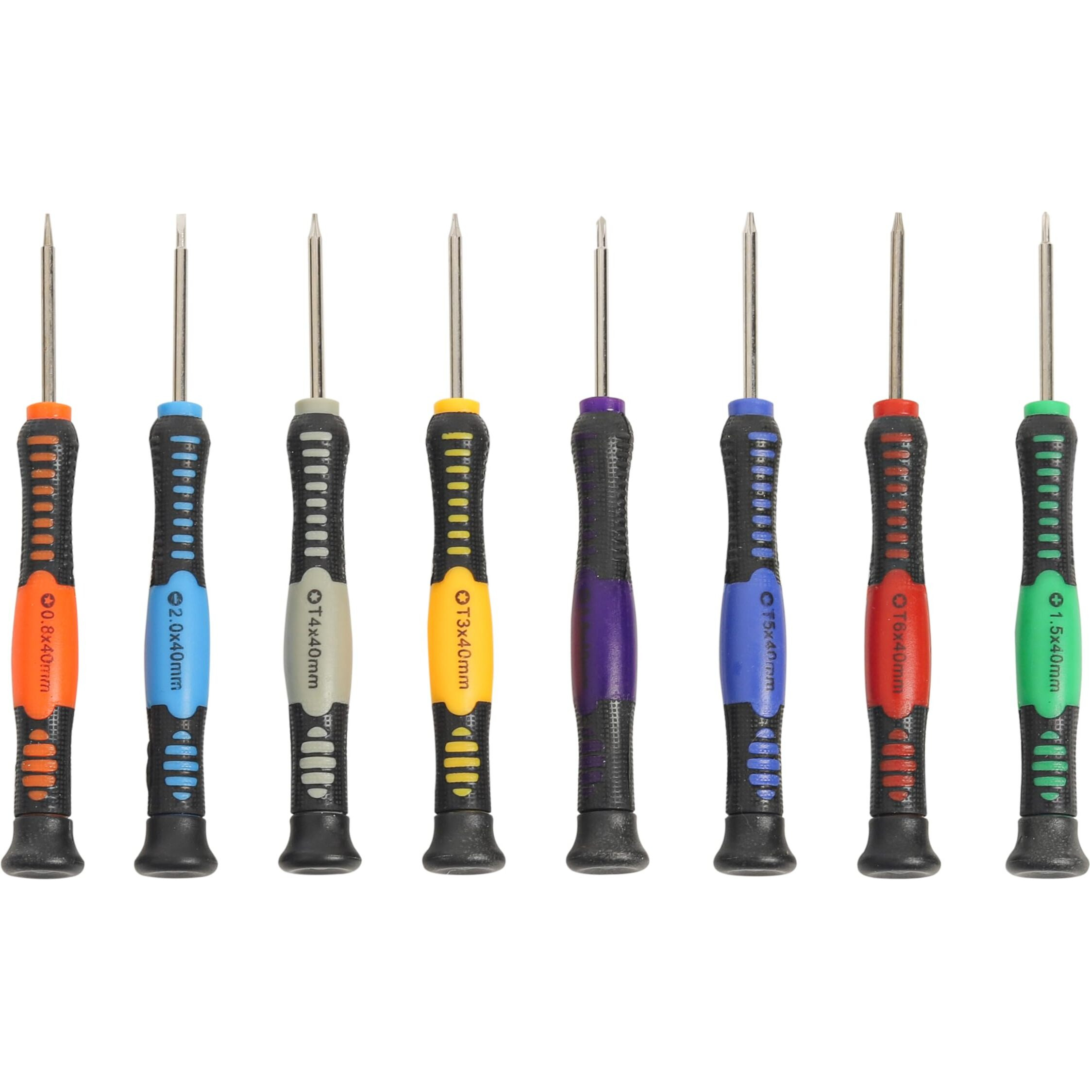 Spartan Screwdriver Set - 8Screwdrivers Includes Torx, Phillips 1.5 & 1.2, Flathead 2.0, Tri-Point 0.6 And 2Triangle Paddles, 2Mount Bars, 1Graver, 1Scraper, 2Tweezers (Spa-16Pcskit)