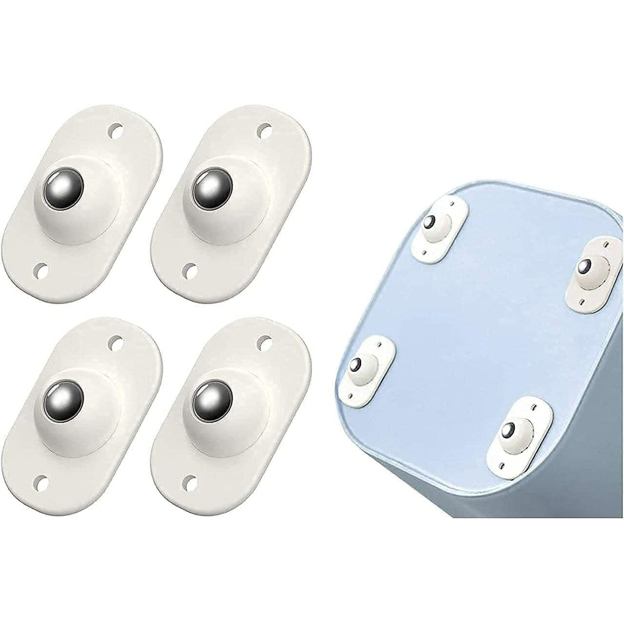 Stratize 16Pcs Self Adhesive Mini Swivel Casters Wheels,Universal Wheels At The Bottom Of The Storage Box, Swivel Caster Wheels 360 Degree Rotation Pulley For Furniture Various Storage Boxes (16)