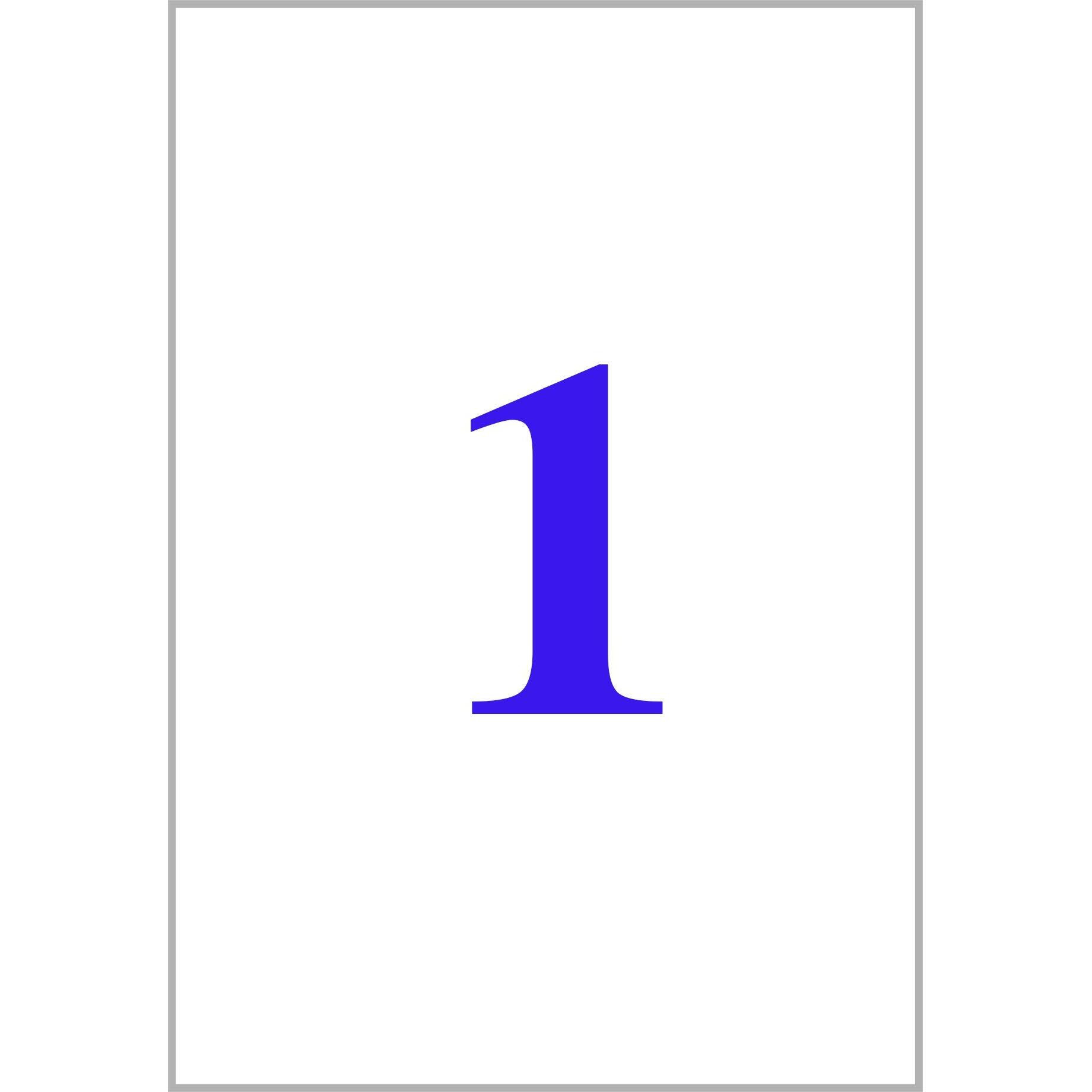 Vcr A4 Size White Self Adhesive Label/Sticker For Printer (Inject/Copier/Laser) - 1 Sticker Per Sheet - 100 Sheets Pack