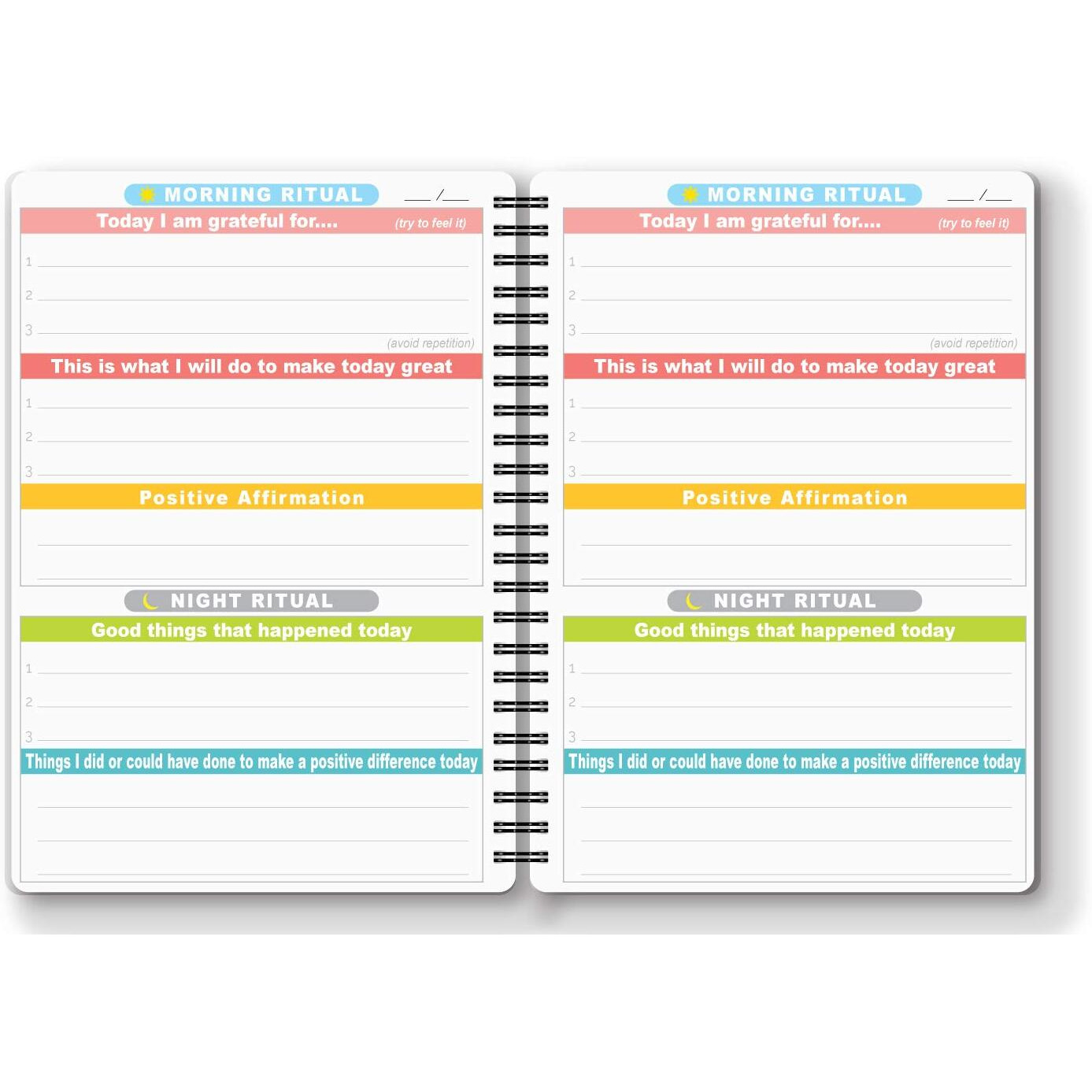 Nourish A5 Gratitude Journal For - 6 Months Hardcover