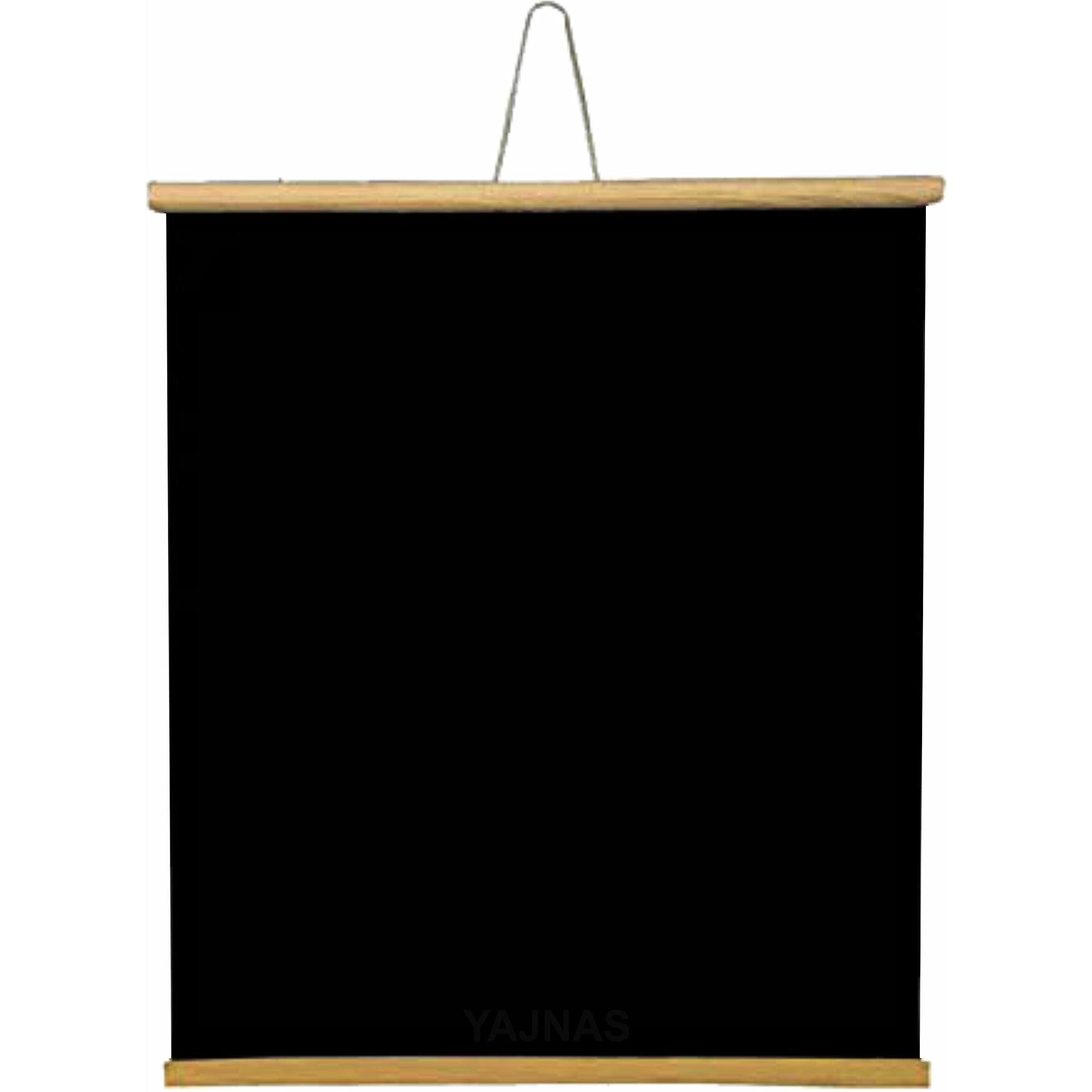 Yajnas 1.5X2 Feet, 2 Pieces Roll Up Wooden Black Board/Chalk Board For Child And Teaching With Wall Hanging For Kids (18 Inches X 23 Inches) And 2 Premium Wooden Duster (Pack Of 2 Set)