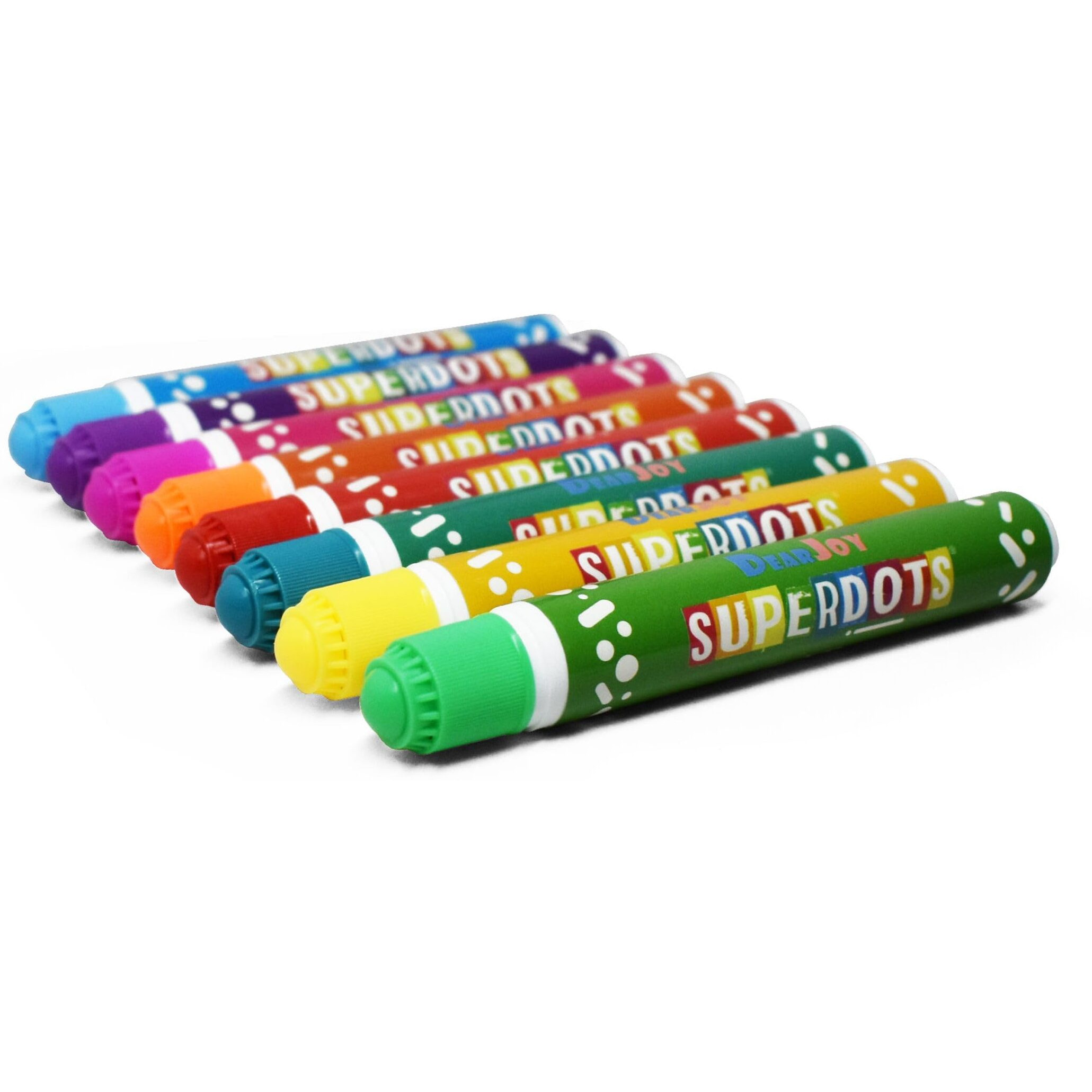 Dearjoy Super Dot Markers Toddlers Kids 8 Colors Jumbo 20Ml Water Based Non Toxic Fun Preschool Crafts Art Supplies Washable (Multicolor)