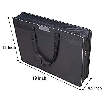 More Buy Portfolio Documents Storage Bag/Folder/Holder With Zipper A3 A4 File Folder For Certificates/Documents/Marksheet/Documents/Artwork (Black) (Size 19 X 13 X 4.5 Inches)