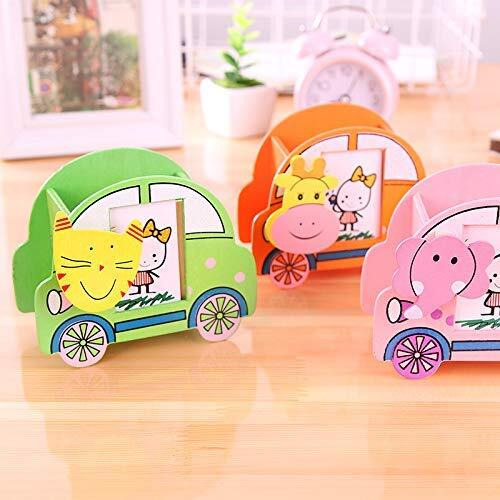 Gold Leaf Wooden Pen Stand With Photo Frame Birthday Return Gifts For Kids (Multicolor, Pack Of 6)