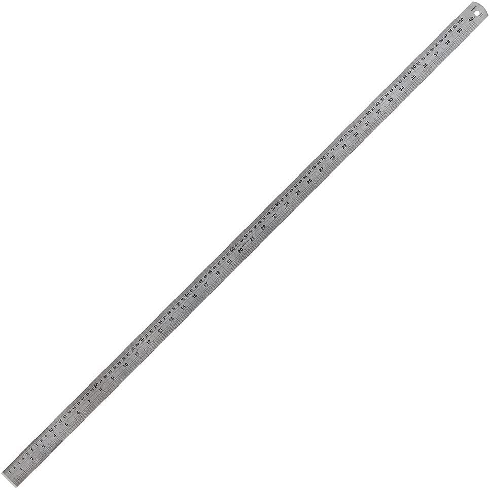 Shuban Ruler Double Side Measuring Scale Mark Ruler Tool For Office, Woodworking Engineering, Architects, Students 100 Cm -2 Pack (Thickness 1.4 Mm)