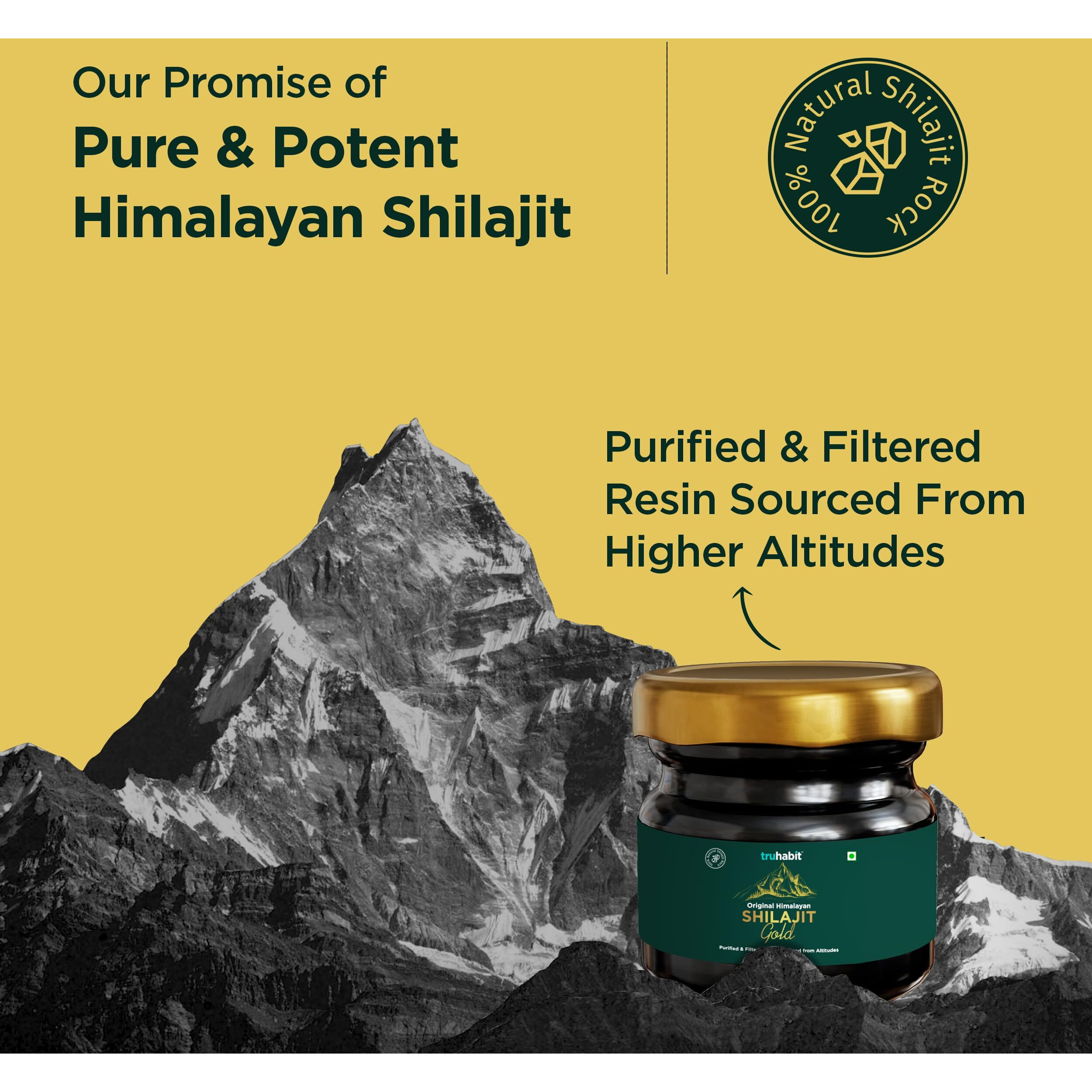 Truhabit Original Himalayan Shilajit, Shilajeet Original, Silajit For Man/Woman (20G), Shilajit Original Resin, Silajit Original Himalayan Natural Stamina Booster (Sj Gold)