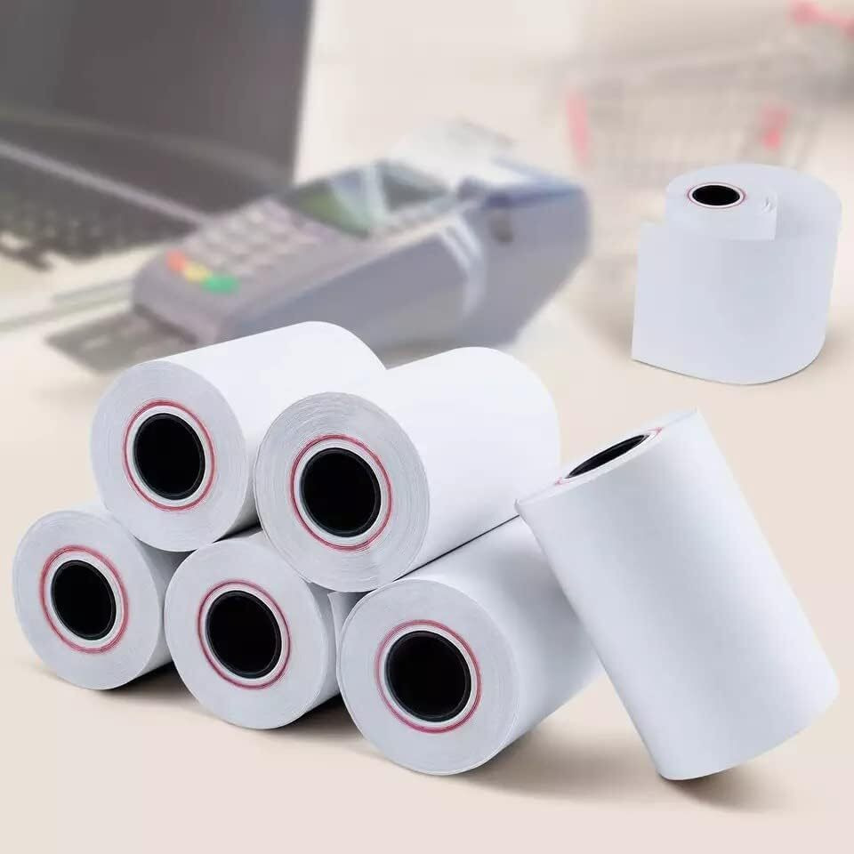 Dehmy 79Mmx50Mtr(3Inch) Thermal Paper Roll For Billing Machines, Swipe Machine Roll(Set Of 10 Rolls)