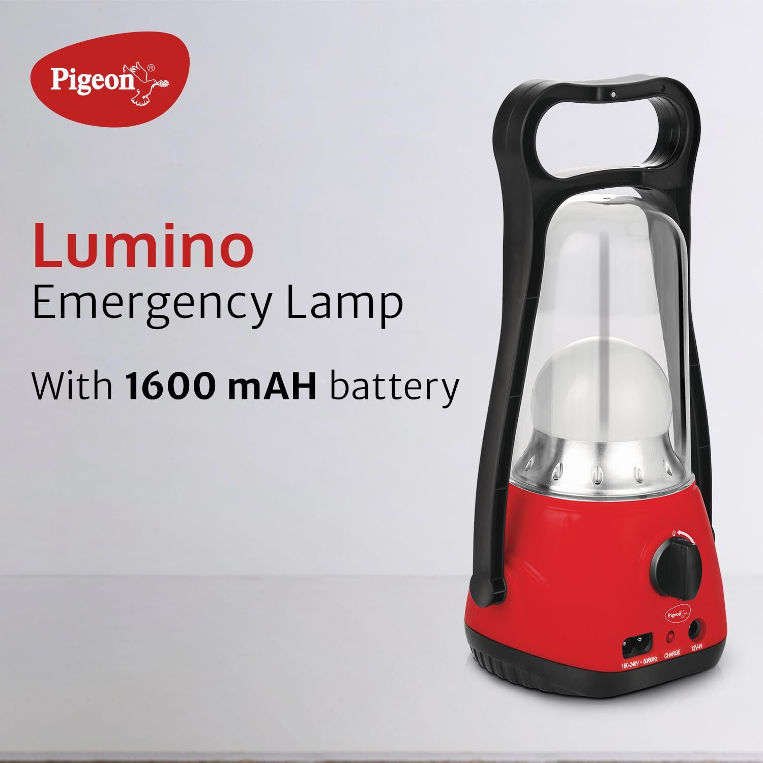 Pigeon By Stovekraft Lumino Led Emergency Rechargeable Lamp With 1600 Mah And 50 Hours Backup