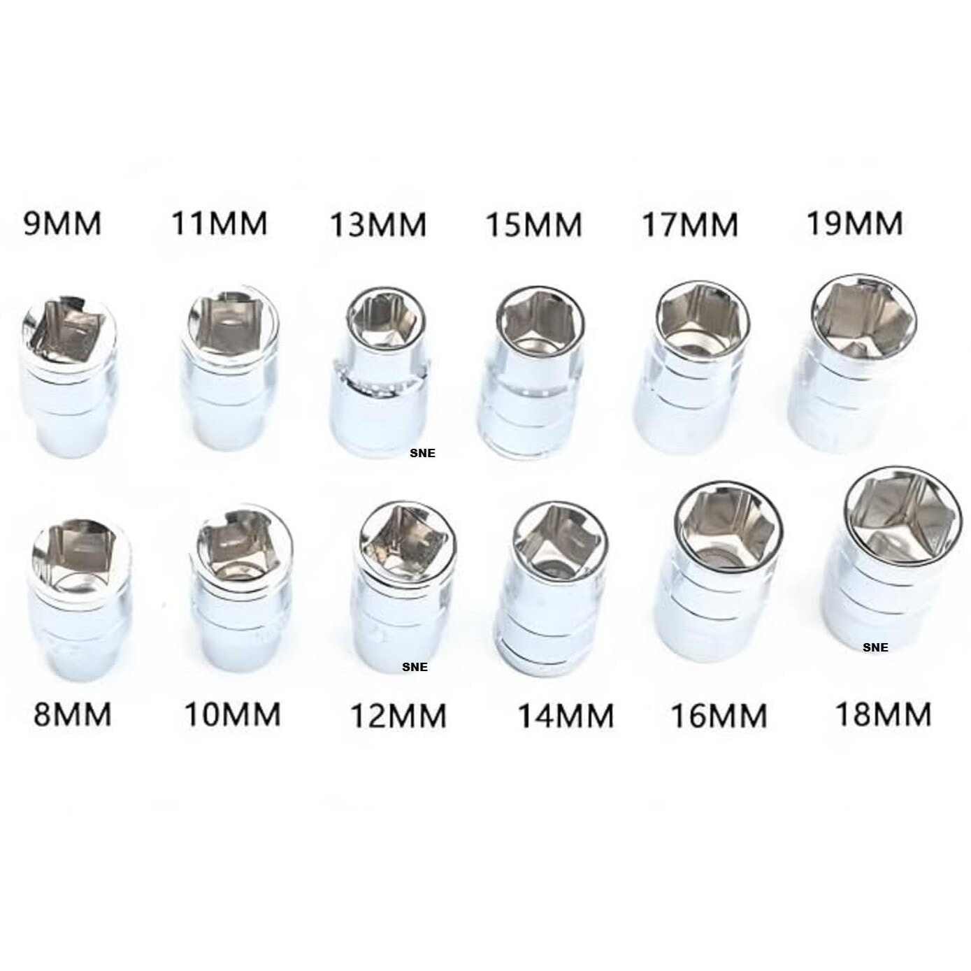 Sne Tianfeng 13Pcs Vehicle Car T Shaped Handle Wrench Spanner With 8-19Mm 1/2 Socket Tool Set, Hex