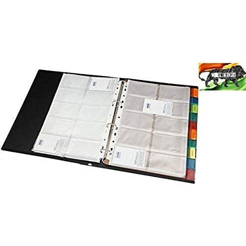 More Buy Business Card Holder, Debit/Credit/Business/Visiting Name Id Card Holder Book Cash Organizer File 1000 Cards - With Indexes (Size A4 - Black 1000 Cards)