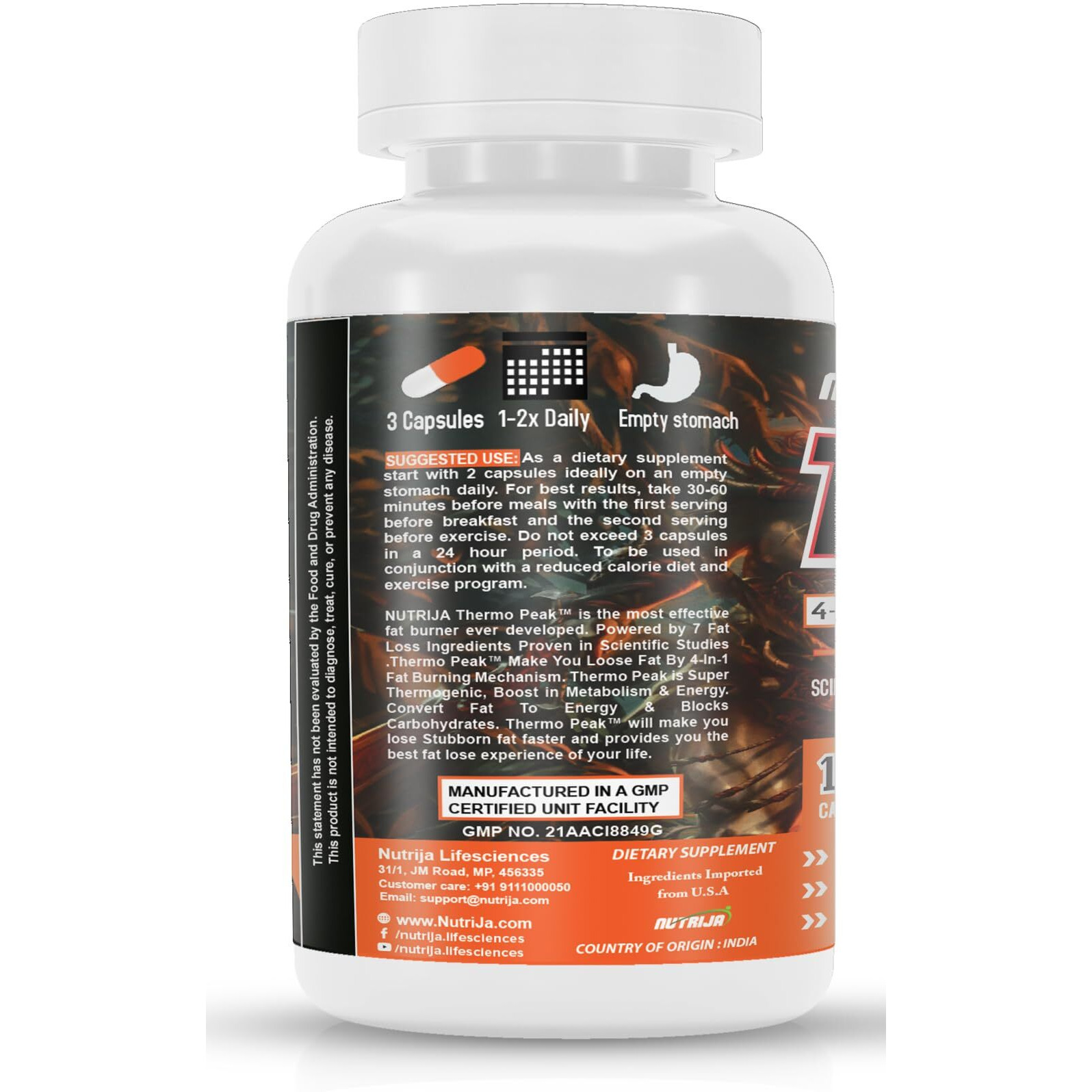 Nutrija-Thermo Peak - Fat Burner - 150 Capsules