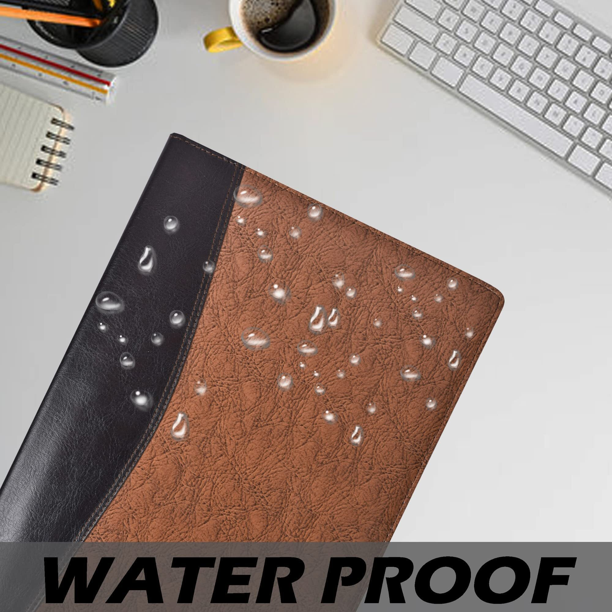 Amazinghind Leatherette Material Professional Pack Of 2 File Folders For Certificates, Documents Holder (A4, Brown Mix_20 Leafs)