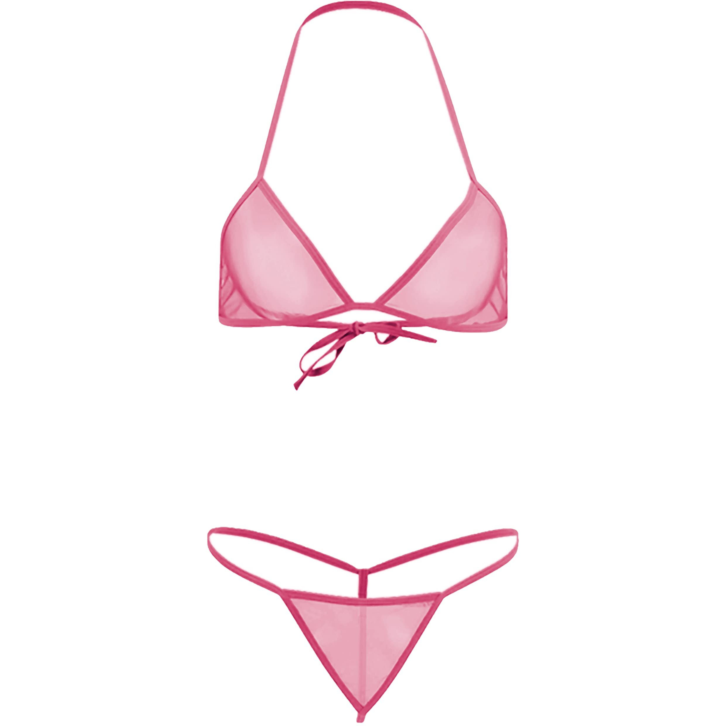 Xs And Os Women Sheer Net Bra Panty Lingerie Set