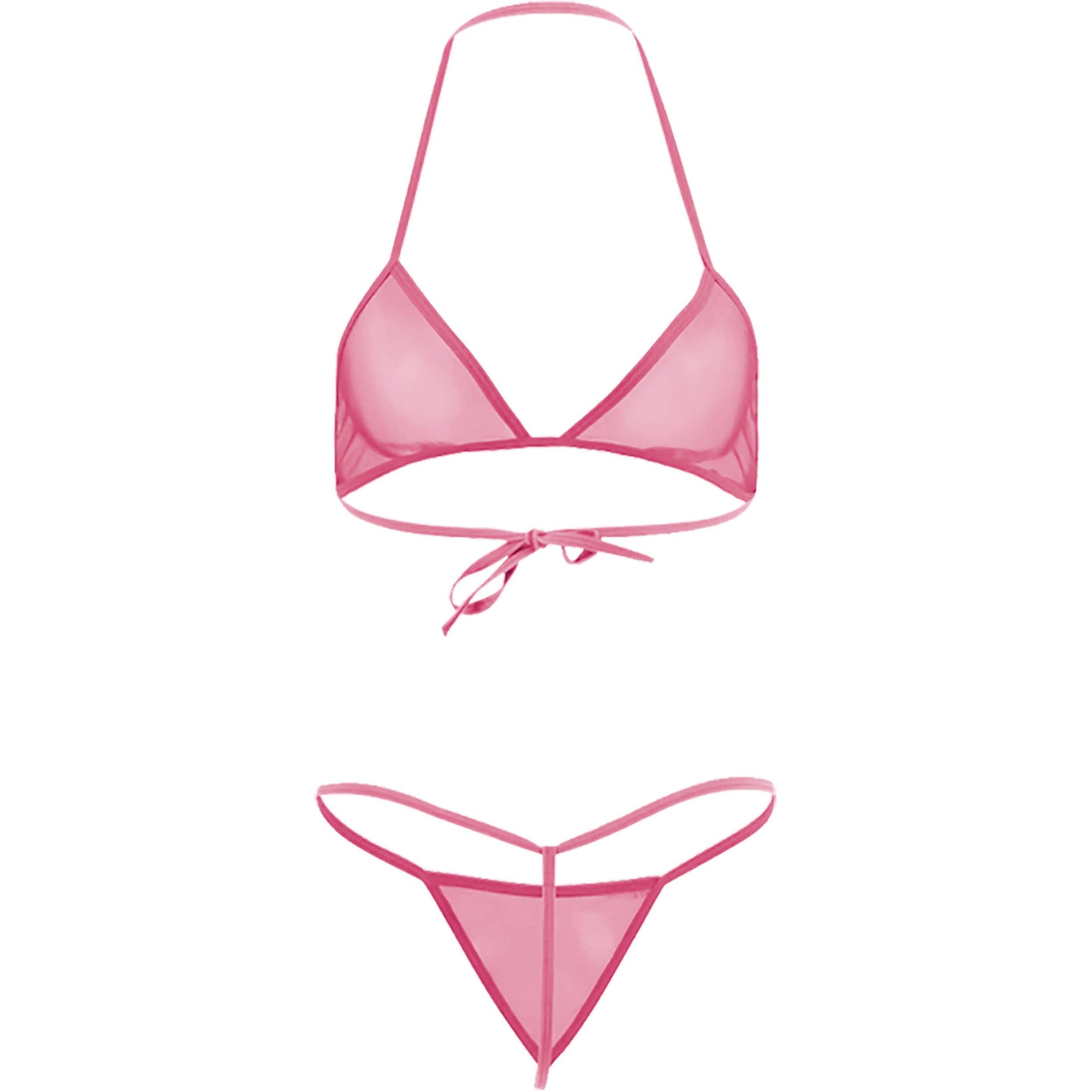 Xs And Os Women Sheer Net Bra Panty Lingerie Set