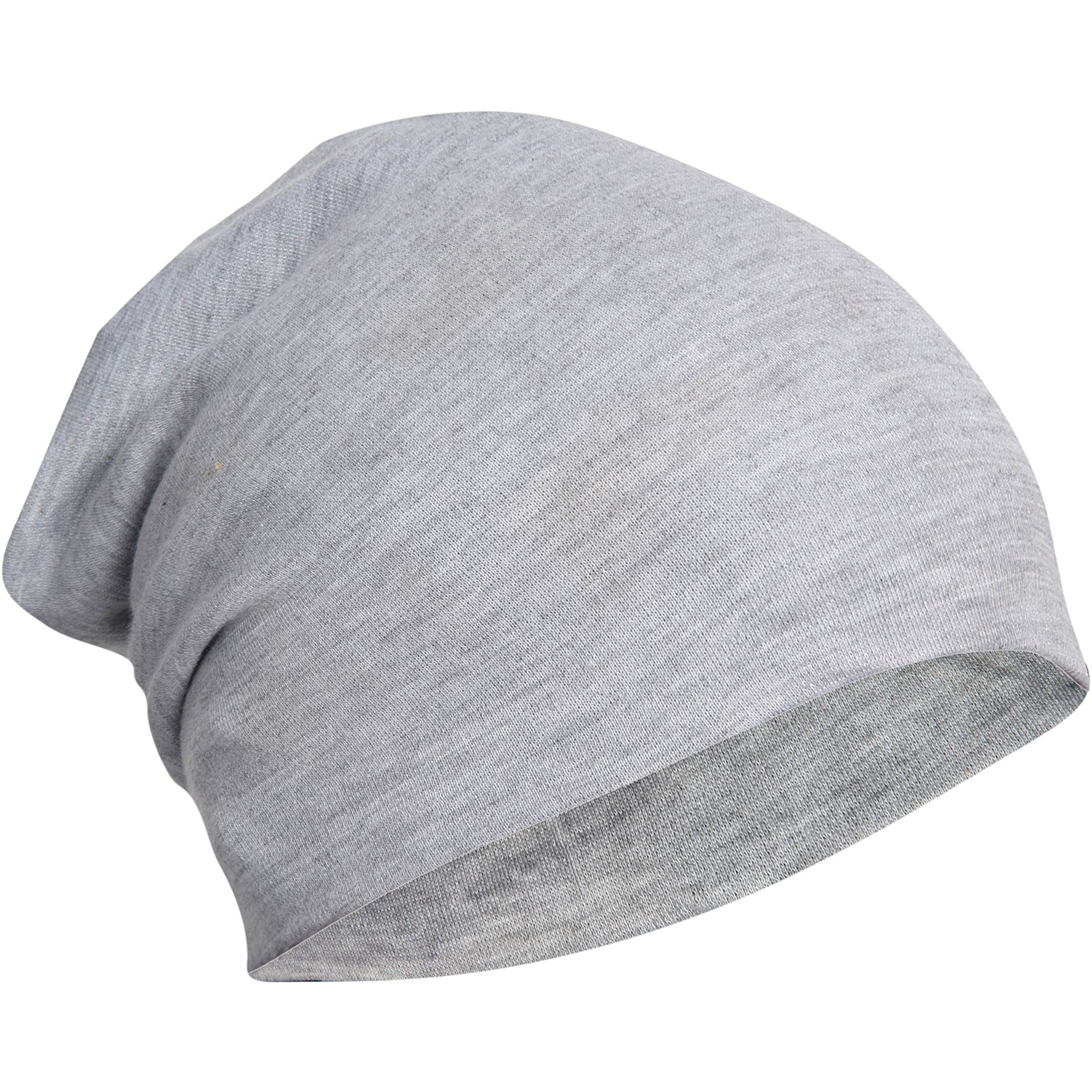 Fabseasons Cotton Slouchy Beanie And Skull Cap For Summer, Winter, Autumn & Spring Season. Combo Pack Of 2 (Gray, Blue)