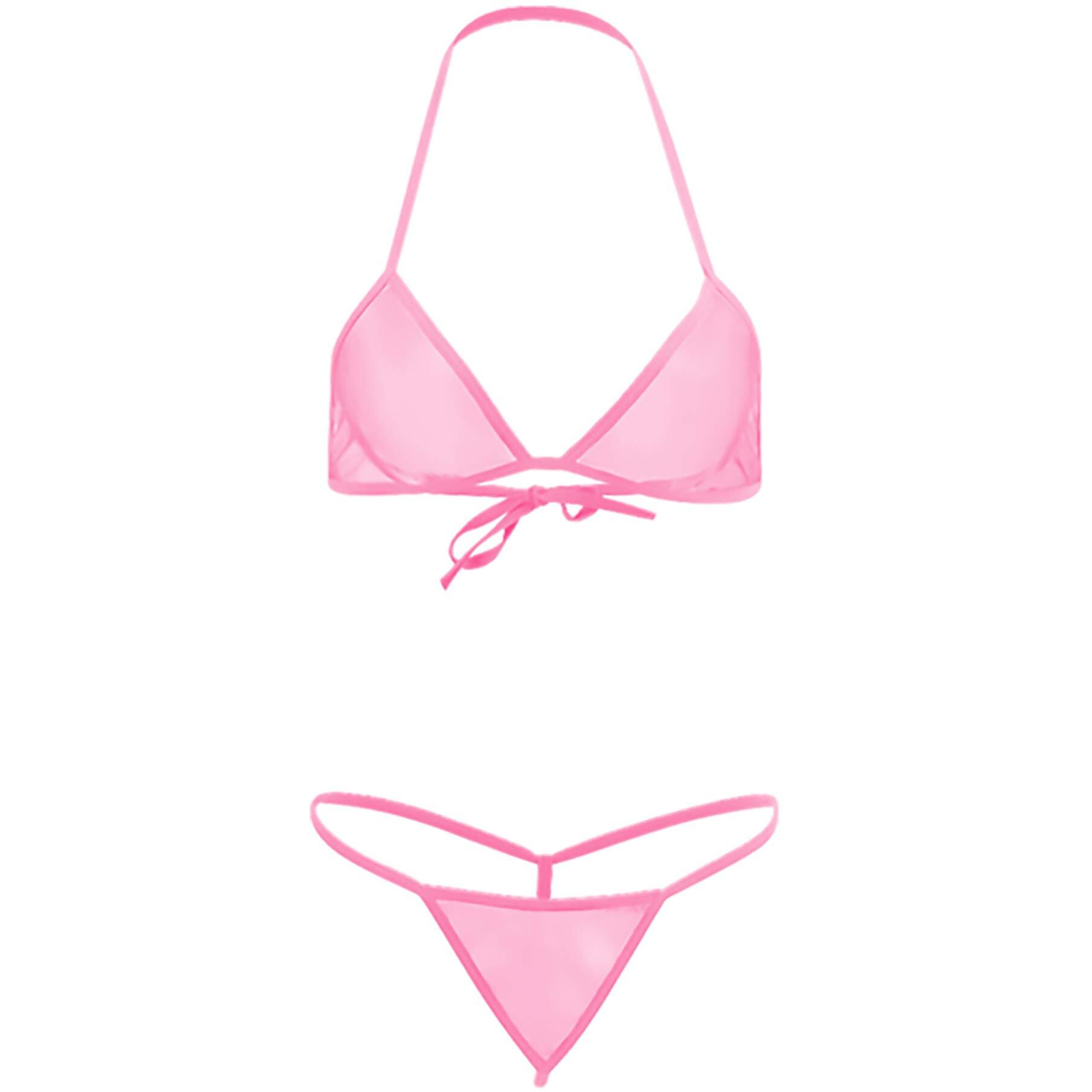 Xs And Os Women Sheer Net Bra Panty Lingerie Set (Baby Pink, Free Size)