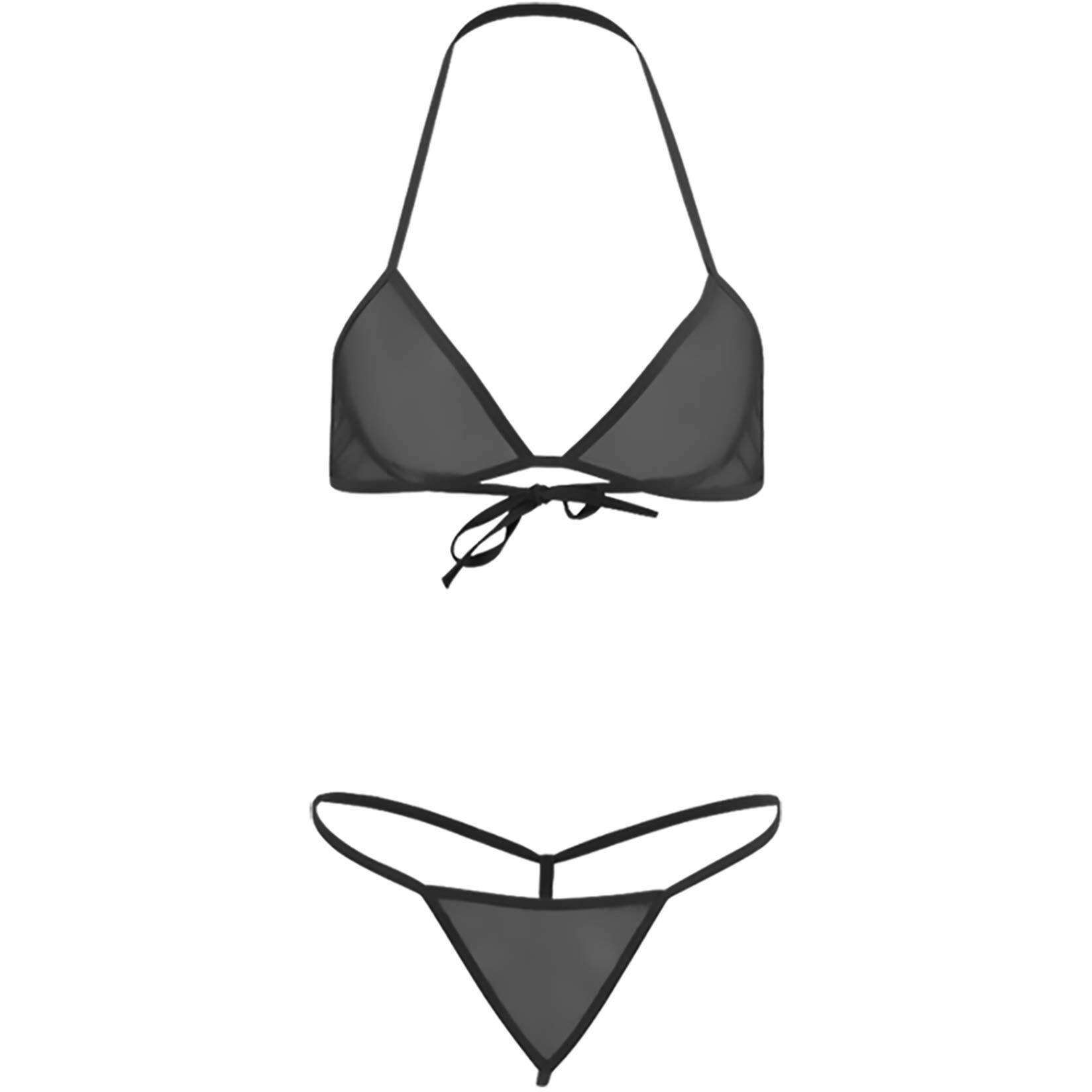 Xs And Os Women Sheer Net Bra Panty Lingerie Set (Black, Free Size)
