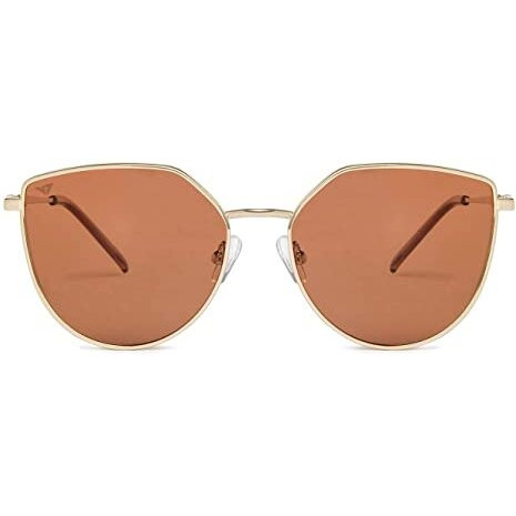 Vincent Chase Eyewear Women's Cateye Polarized Sunglasses Brown Frame Brown Lens (Large) - Pack Of 1