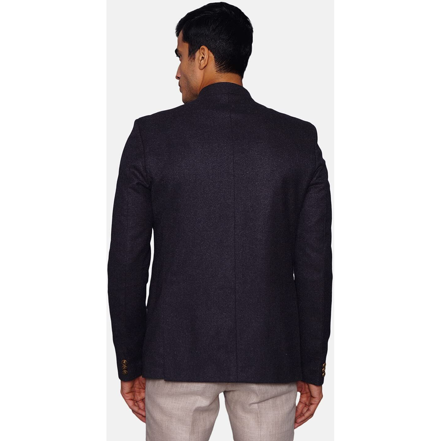 Wintage Men's Tweed Casual And Festive Blazer Coat Jacket  Grey,X-Large