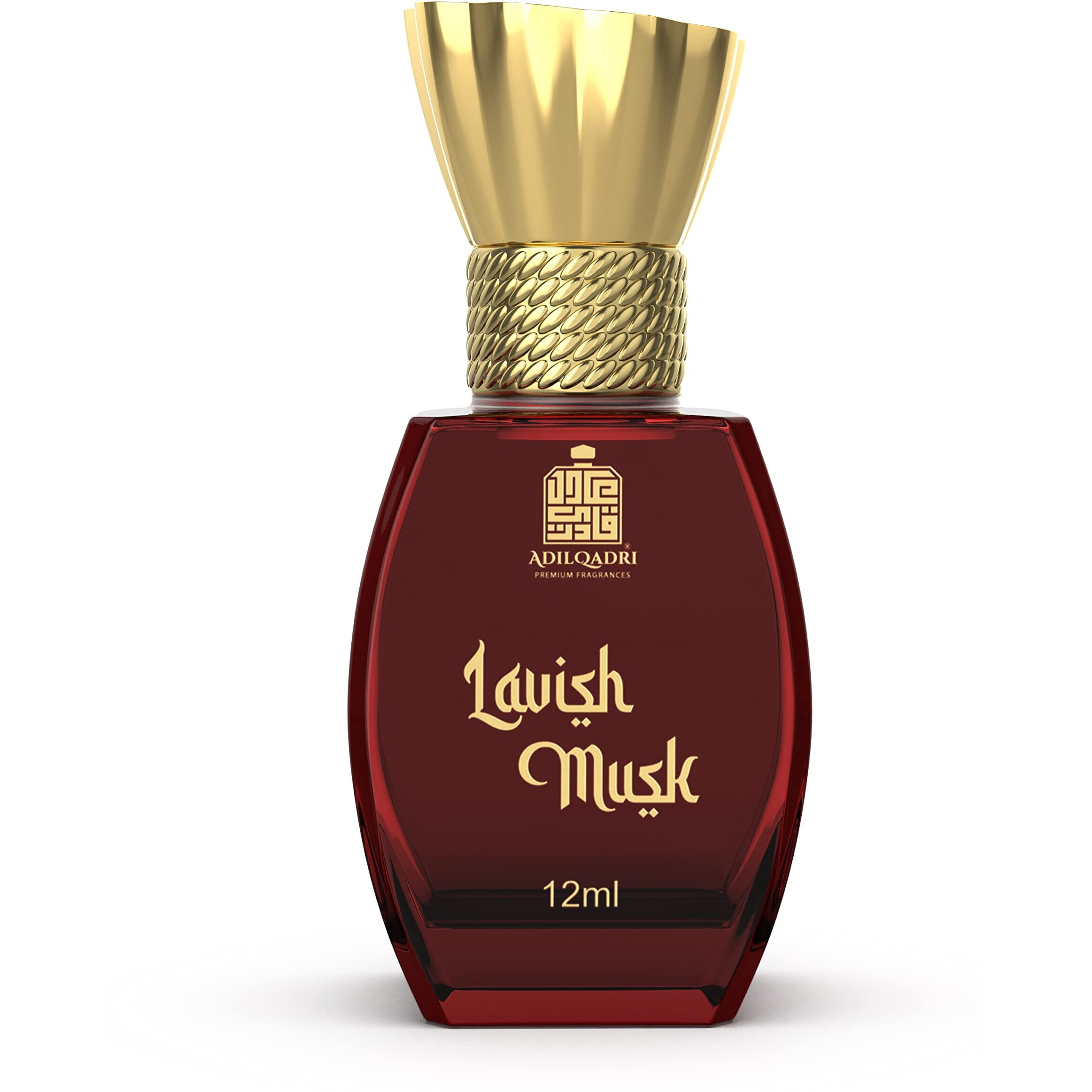 Adilqadri Lavish Musk Attar For Men & Women - Musky, Unique Scent, Unisex, Non-Alcoholic Roll-On, Long Lasting Fragrance With Musk, Rose, Powdery Softness & Woody Notes - 12 Ml