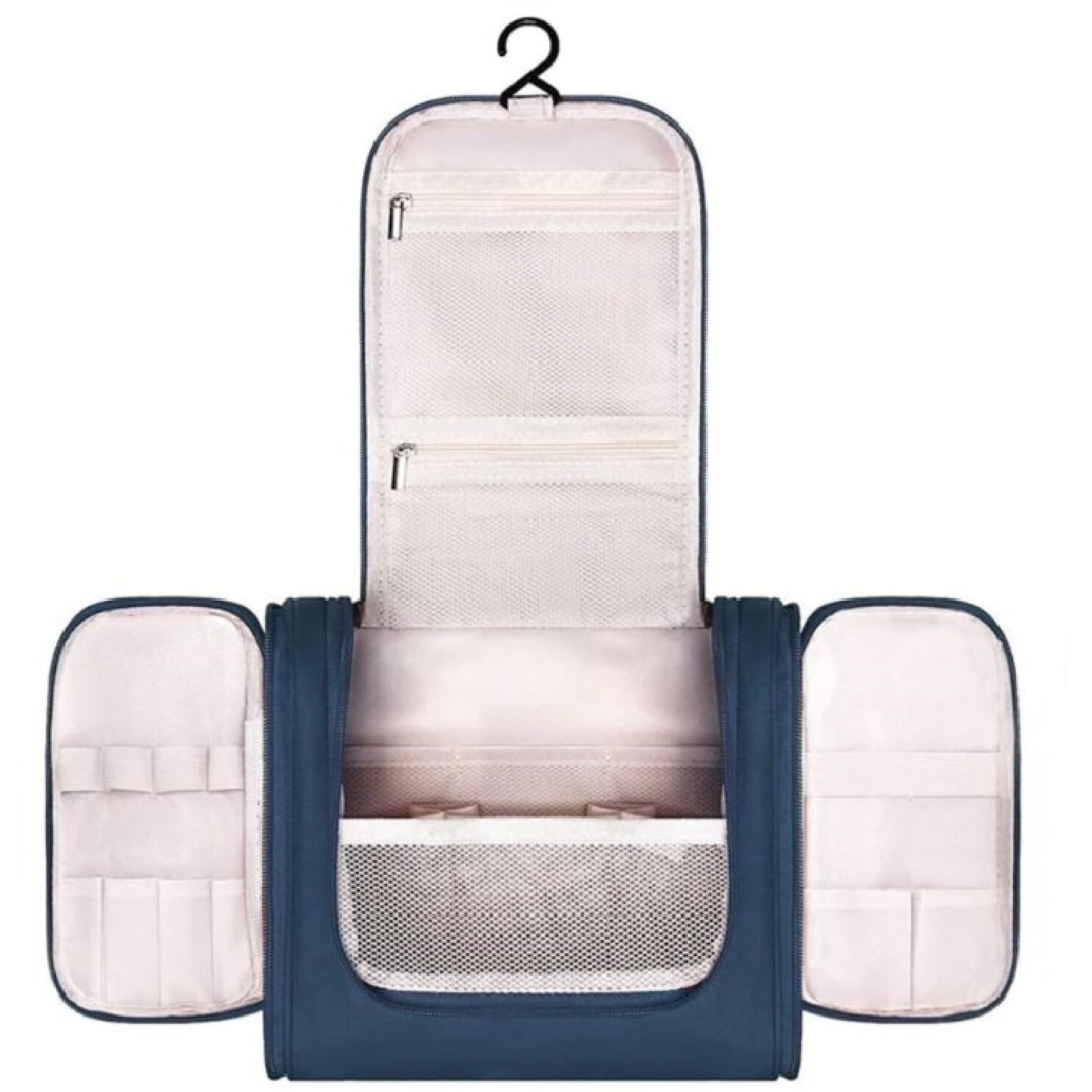 Niwlix Travel Makeup Pouch Cosmetic Organizer Bag Travel Pouch Shower Wash Bag For Women And Men (Navyblue)