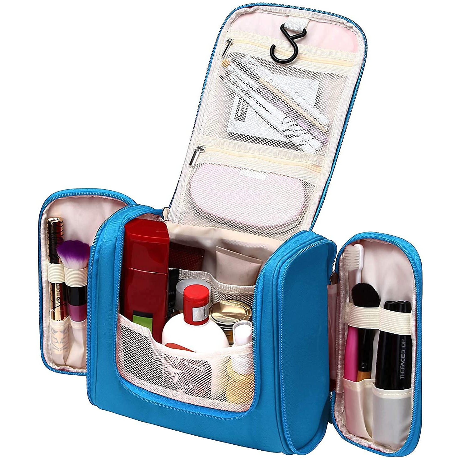 Niwlix Travel Makeup Pouch Cosmetic Organizer Bag Travel Pouch Shower Wash Bag For Women And Men (Blue)