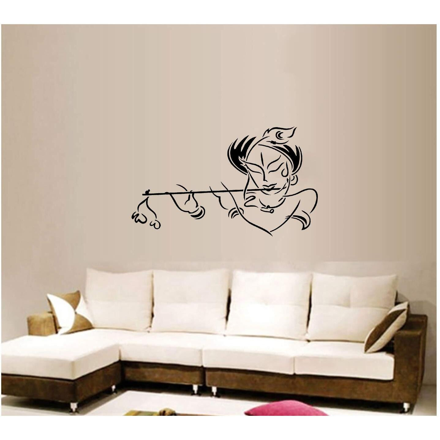 Yms Lord Krishna Reusable Diy Wall Stencils For Home Wall Decor (Pvc, 24-Inch X 40-Inch)
