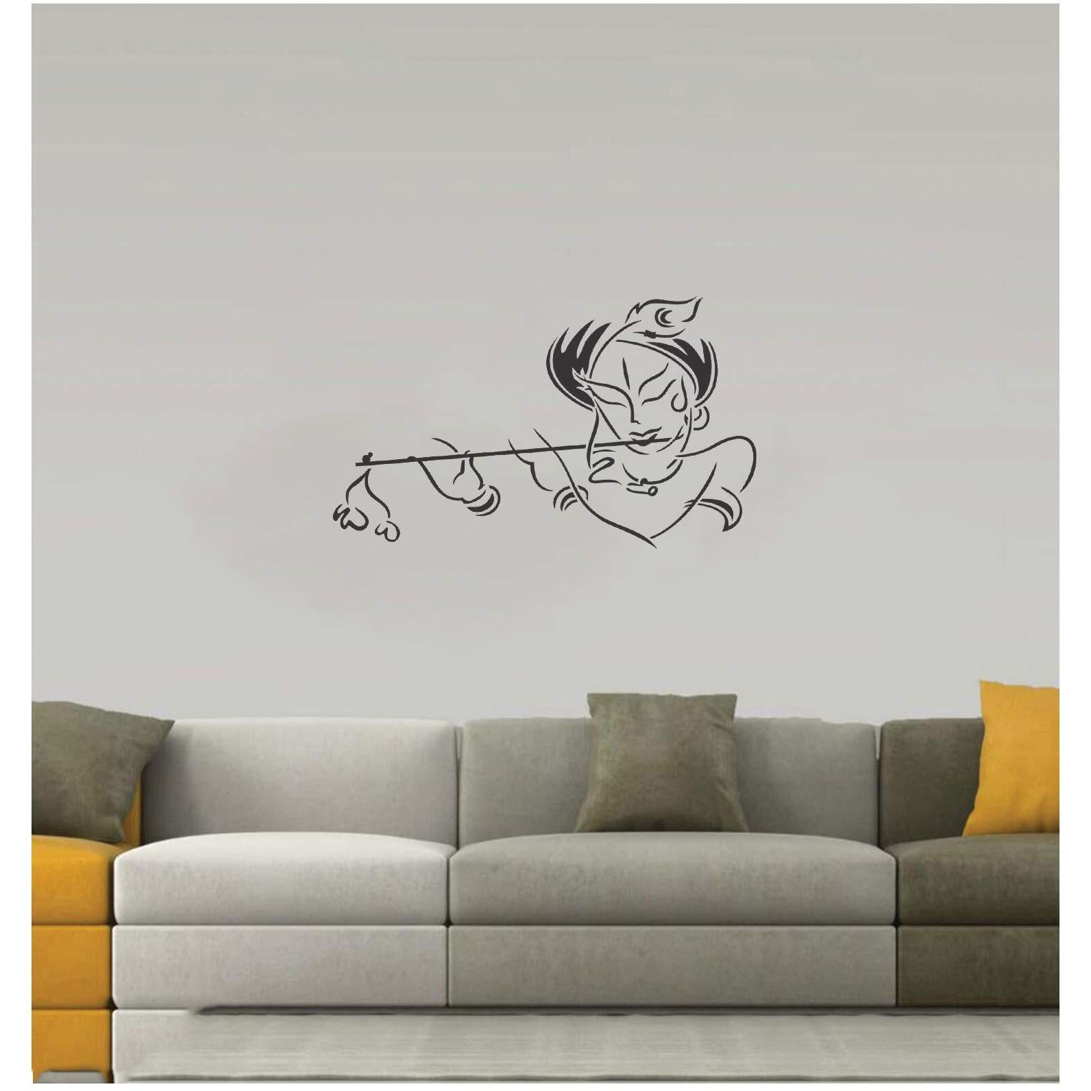 Yms Lord Krishna Reusable Diy Wall Stencils For Home Wall Decor (Pvc, 24-Inch X 40-Inch)