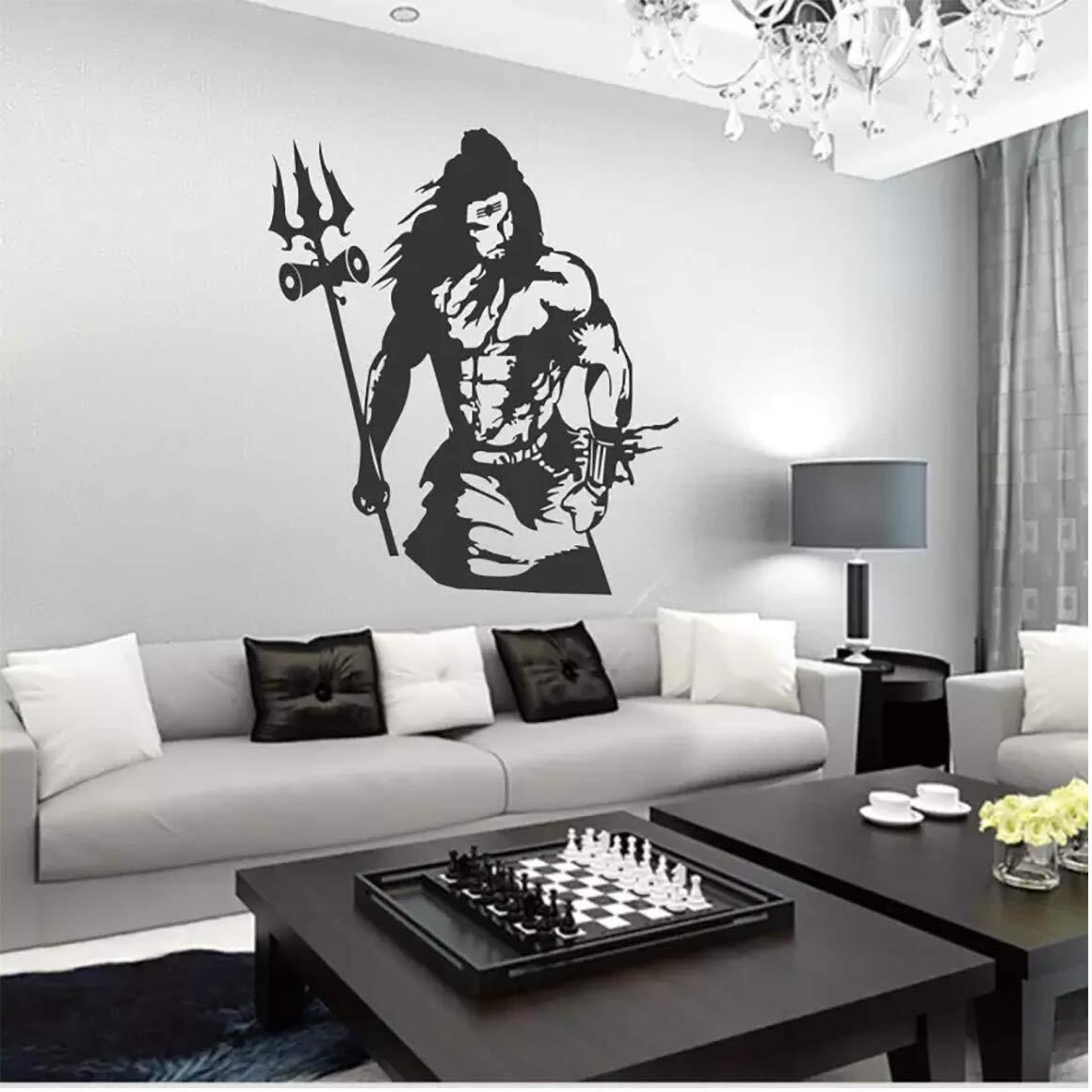 Yms Rudrashiva Reusable Diy Wall Stencils For Home Wall Decor (Pvc, 24-Inch X 40-Inch)