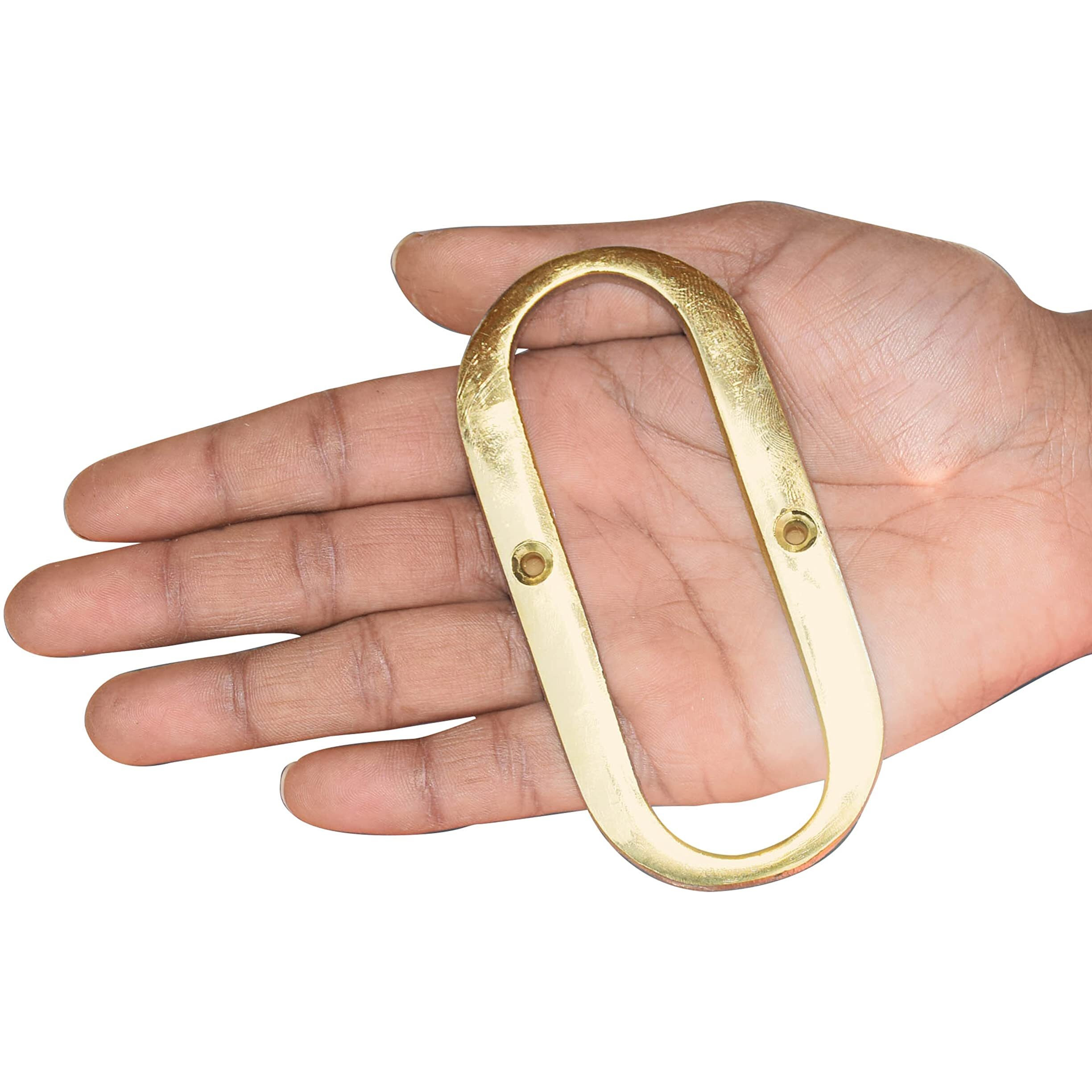 Pure Source India Brass House Hotel Door Number 4 Inch - No 0 (Zero - 1 Piece)