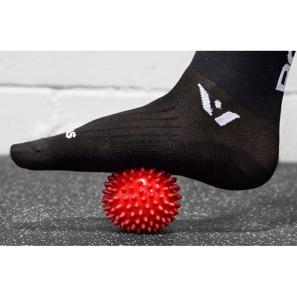 Abtrix With Ab Massage Ball - Spiky For Deep Tissue Back Massage, Foot Massager, Plantar Fasciitis & All Over Body Deep Tissue Muscle Therapy - Your Compact Muscle Roller, Random Color
