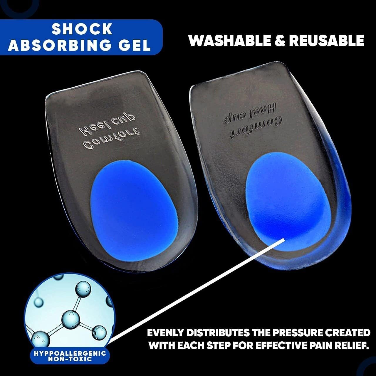 Nappwe Silicone Shoe Heel Pad Shoe Support Pad Height Increase Insole Shoes Insoles Heel Pad For Heel Pain Heel Cups Shoes Sole Shoe Bite Protector For Men And Women (Insole)