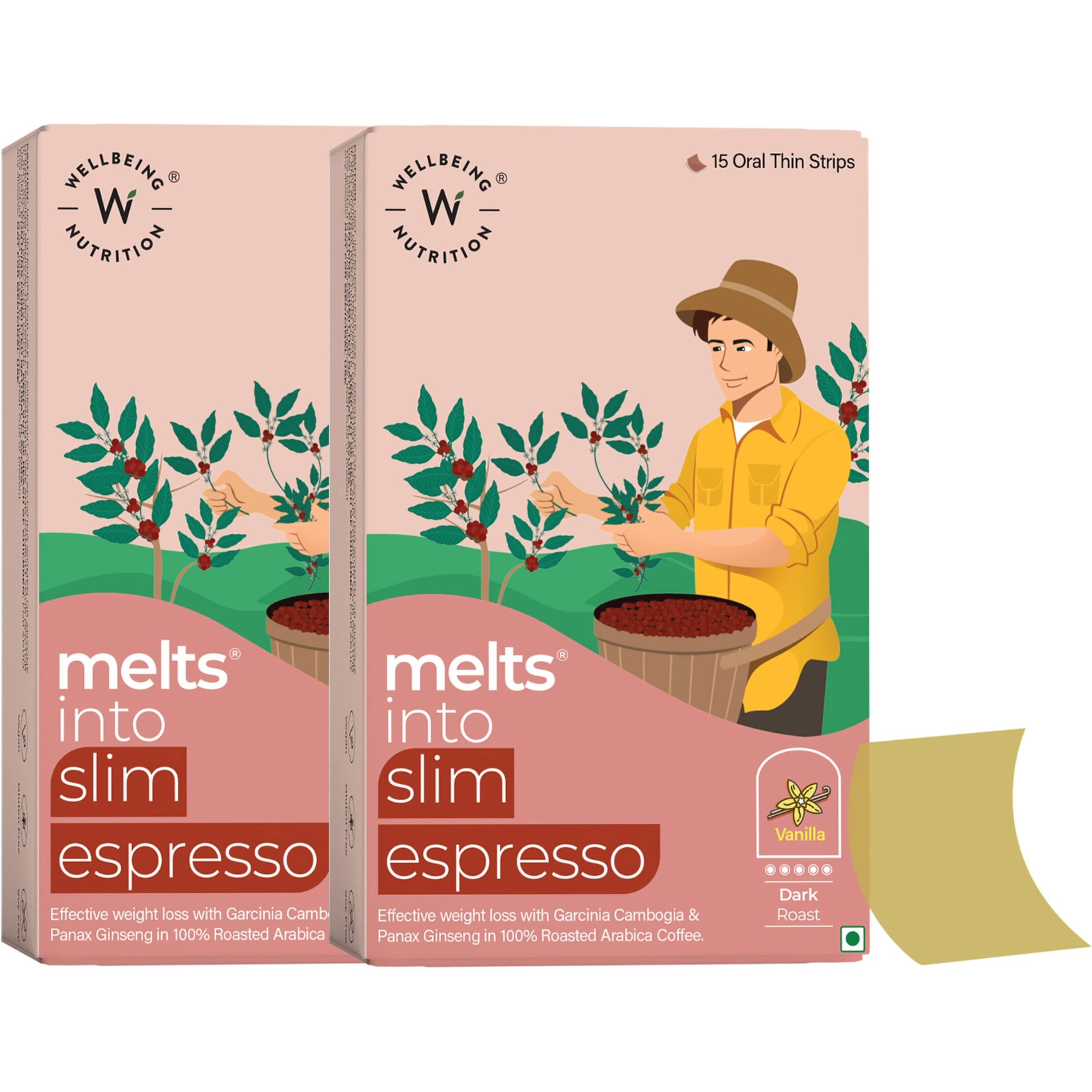 Wellbeing Nutrition Slim Espresso Coffee Melts With 100% Roasted Arabica Coffee | Supports Metabolism & Energy, Helps Control Appetite, Fatigue & Fat | 30 Oral Strips