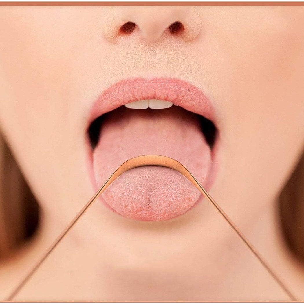 Style Keepers 3Pcs Ayurvedic Copper Tongue Cleaner For Kids & Adults Easy To Use With Travel Capsule Plastic Tooth Brush Paste Holder Flexible Design For Health, Oral Care Tool -3 Pack