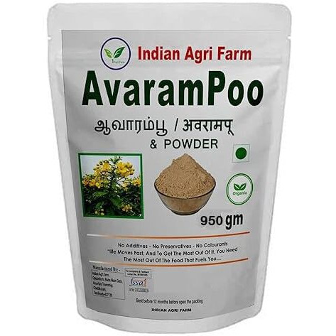 Iagrifarm Organic Avaram Poo/Senan Powder - 950 Gram/Tarwara/Tangedu Flower Powder