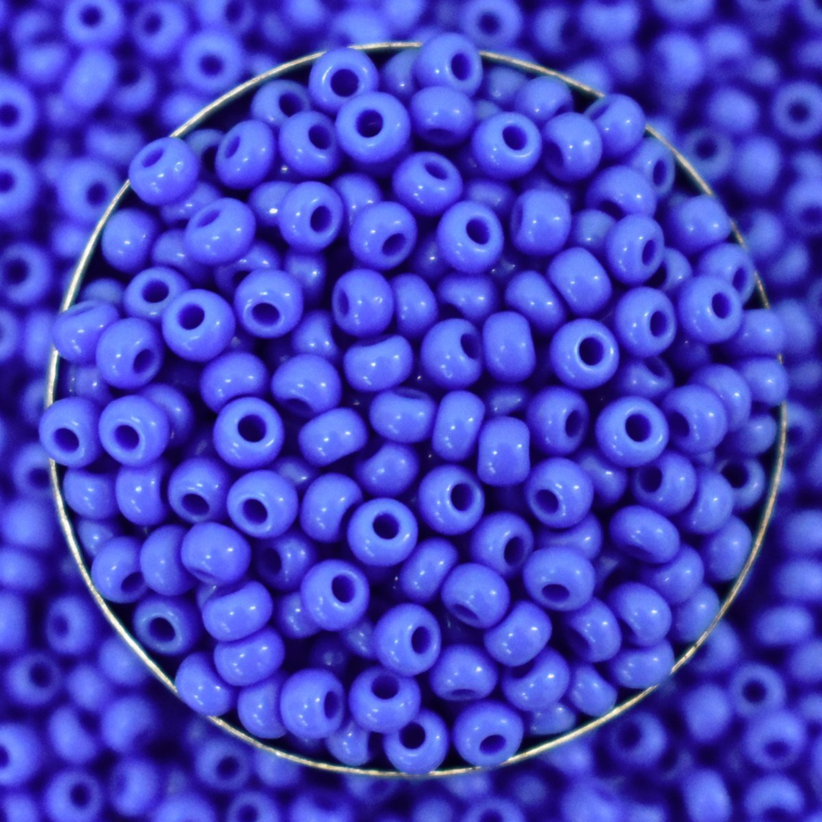 Embroiderymaterial 8/0 Bluish Violet Color Preciosa Seed Beads For Jewellery Making, Craft, Bracelet Making, Embroidery Work, Hair Accessories, Hair Band Making, Bag Making Etc. (100 Gram, 8/0, 3Mm)