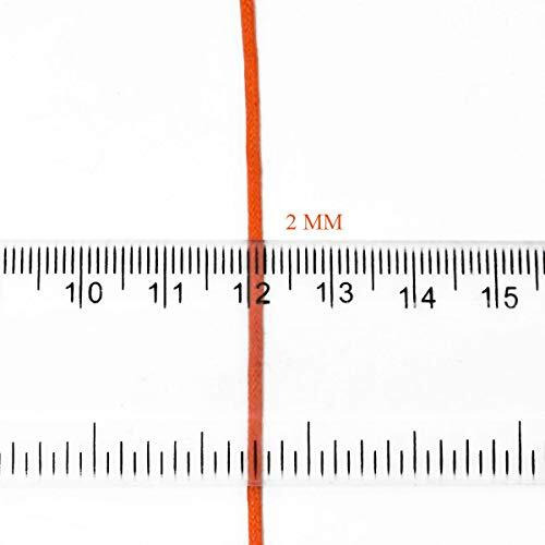 Embroiderymaterial 2Mm Thick Cotton Wax Thread Cord For Embroidery, Craft, Bracelet Making Thread, Jewellery Making Thread, Dori/Rope(90 Meter, Orange), Multicolor, 1 Count