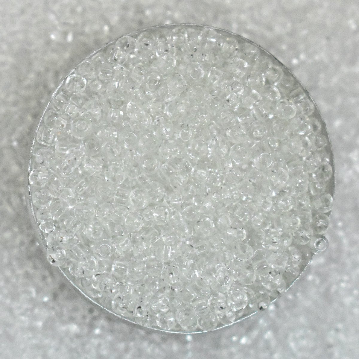Embroiderymaterial 11/0 Transparent Glass Stone Pearls,Transparent Seed Beads,Raw Materials For Making Toran,Beads For Jewellery Making,Bag Decoration,Embroidery,Transparent Muthyalu Craft Etc(2Mm/100 Grams)